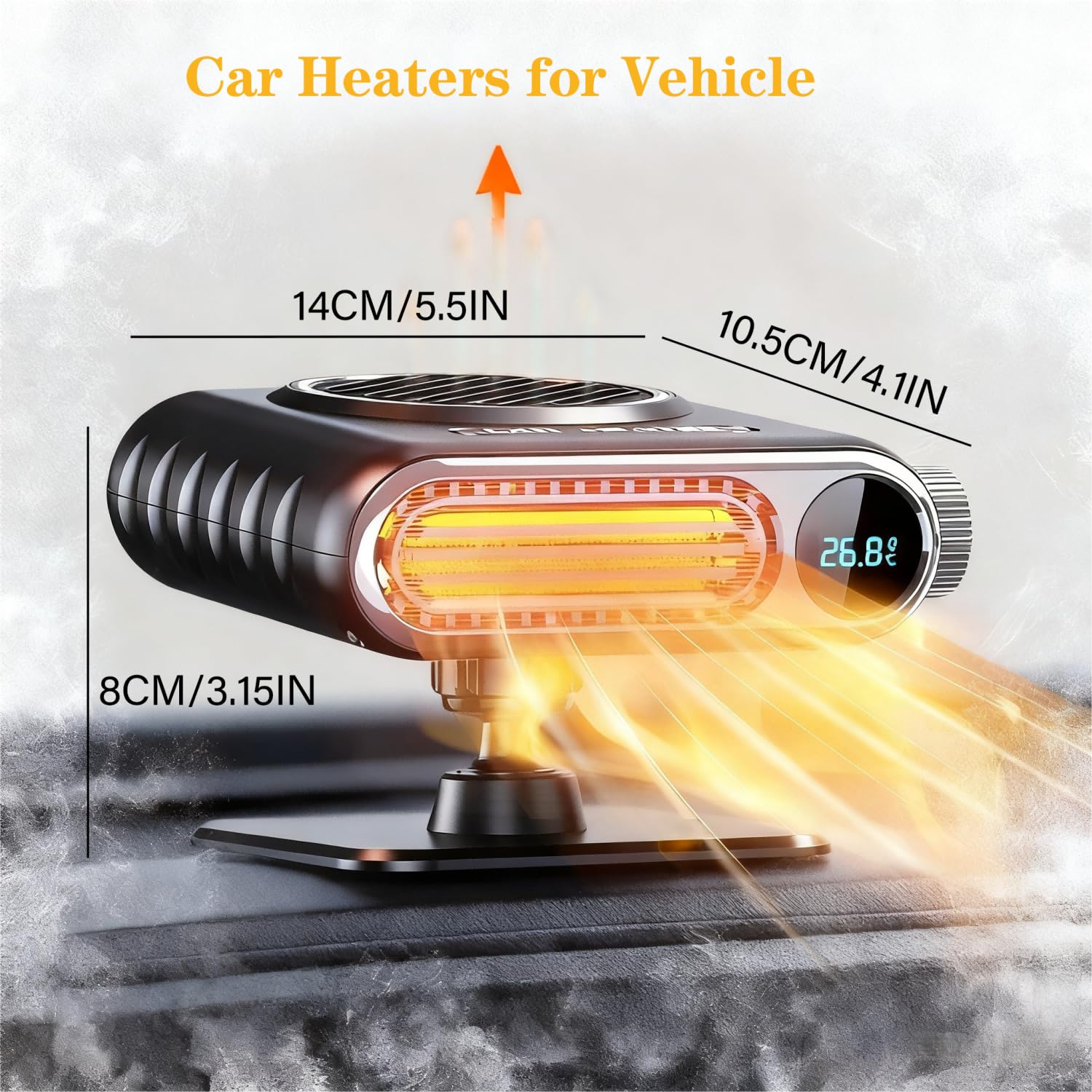 150W Portable Car Heaters for  Car Defogger and Defroster