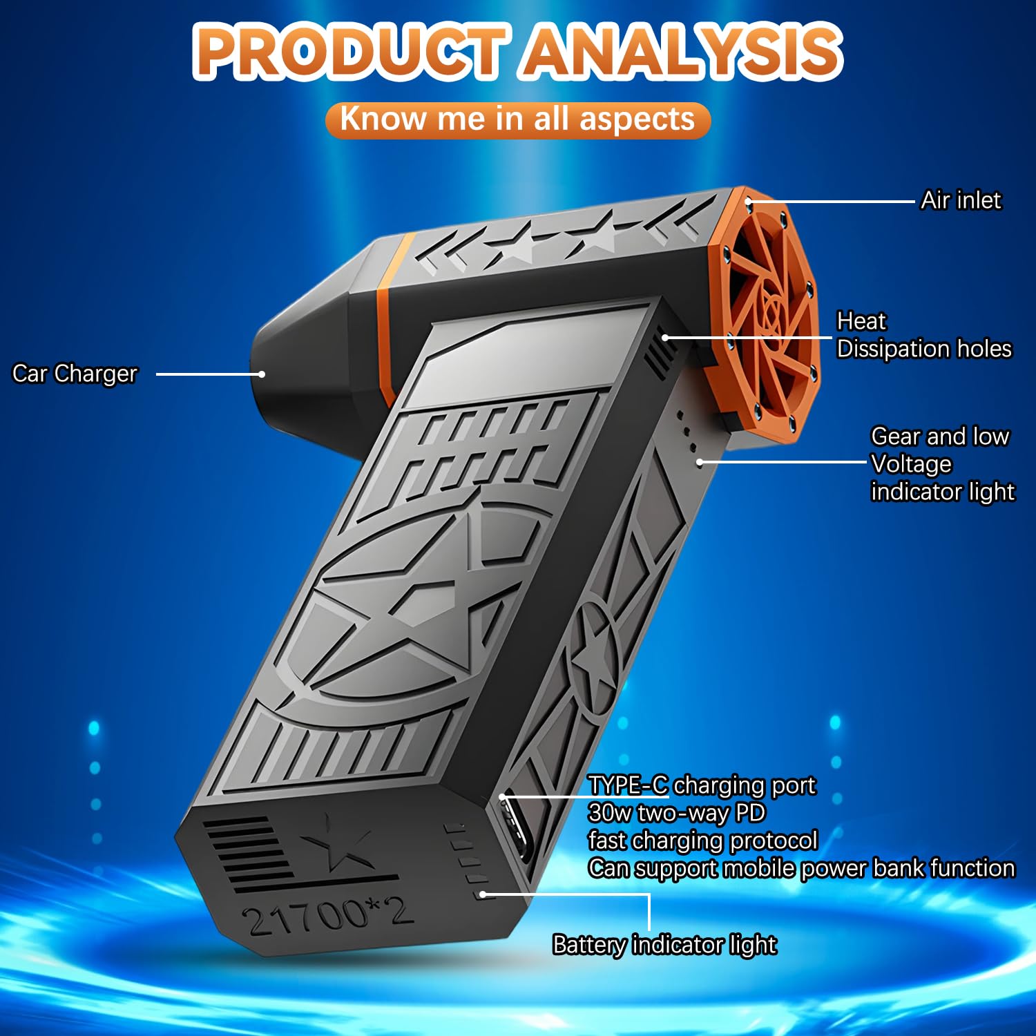 2026 Upgrade 5000W Thermal Turbo fan Snow Blower