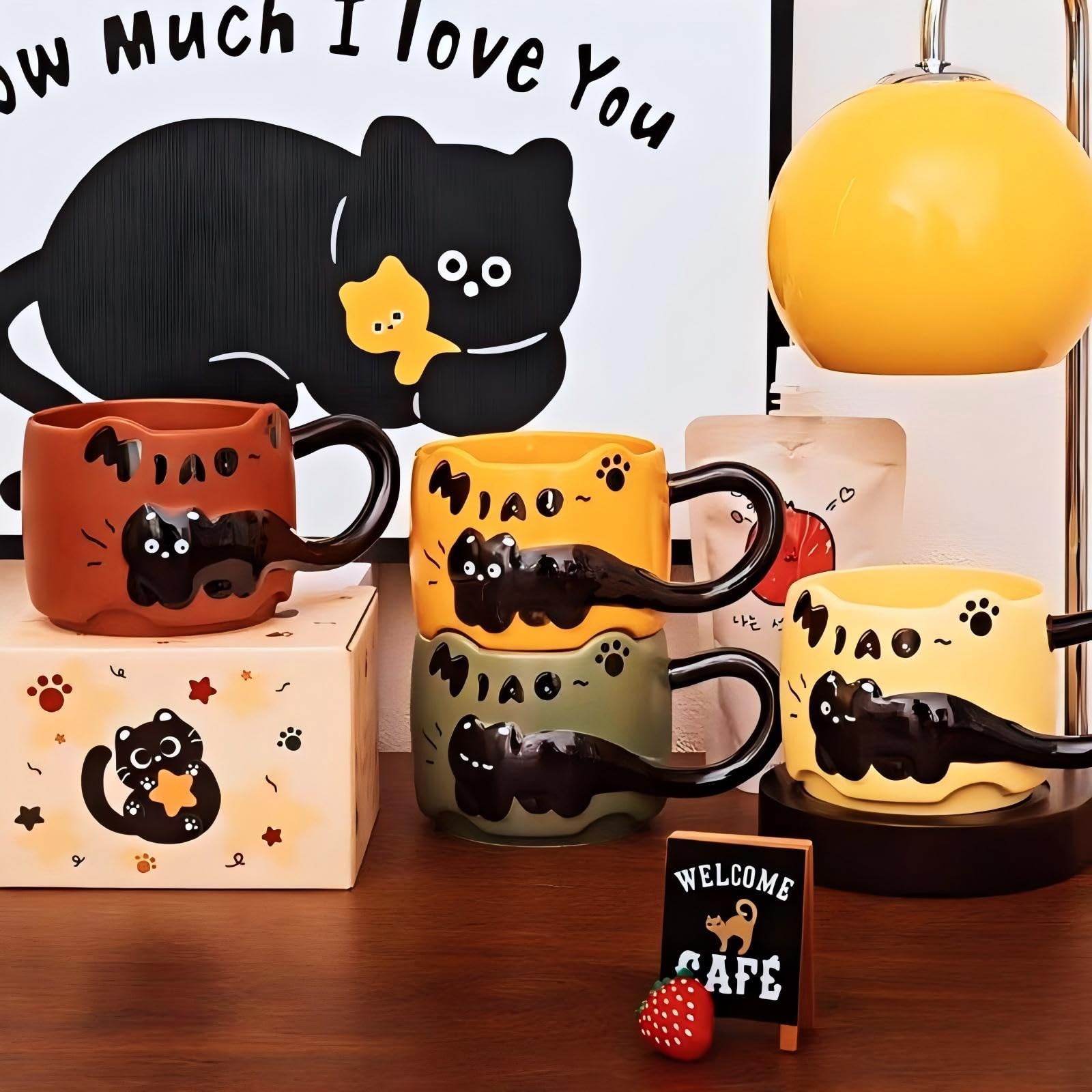 Naughty cat coffee Mugs