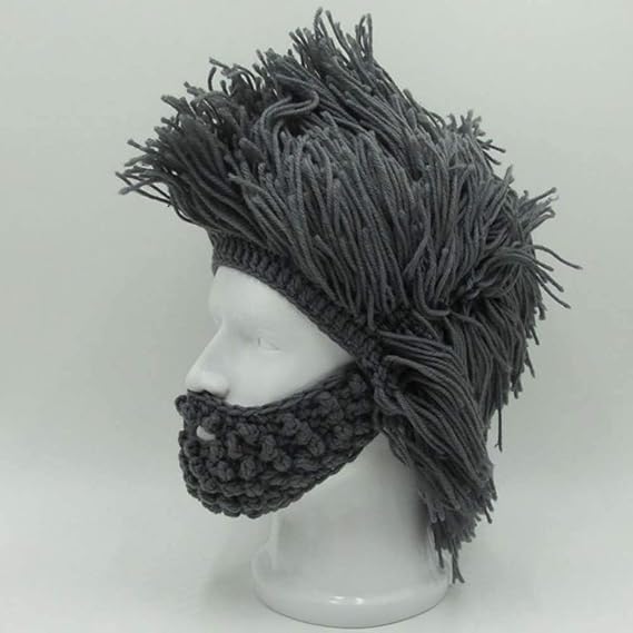 Handmade Crochet Beard and Long Hair Set