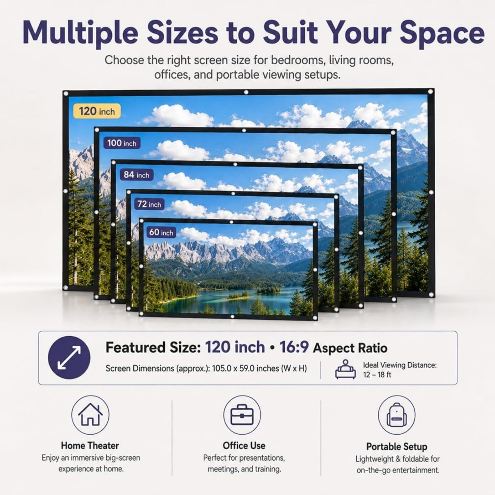 🎬Foldable ALR (Ambient Light Rejecting) projection screen