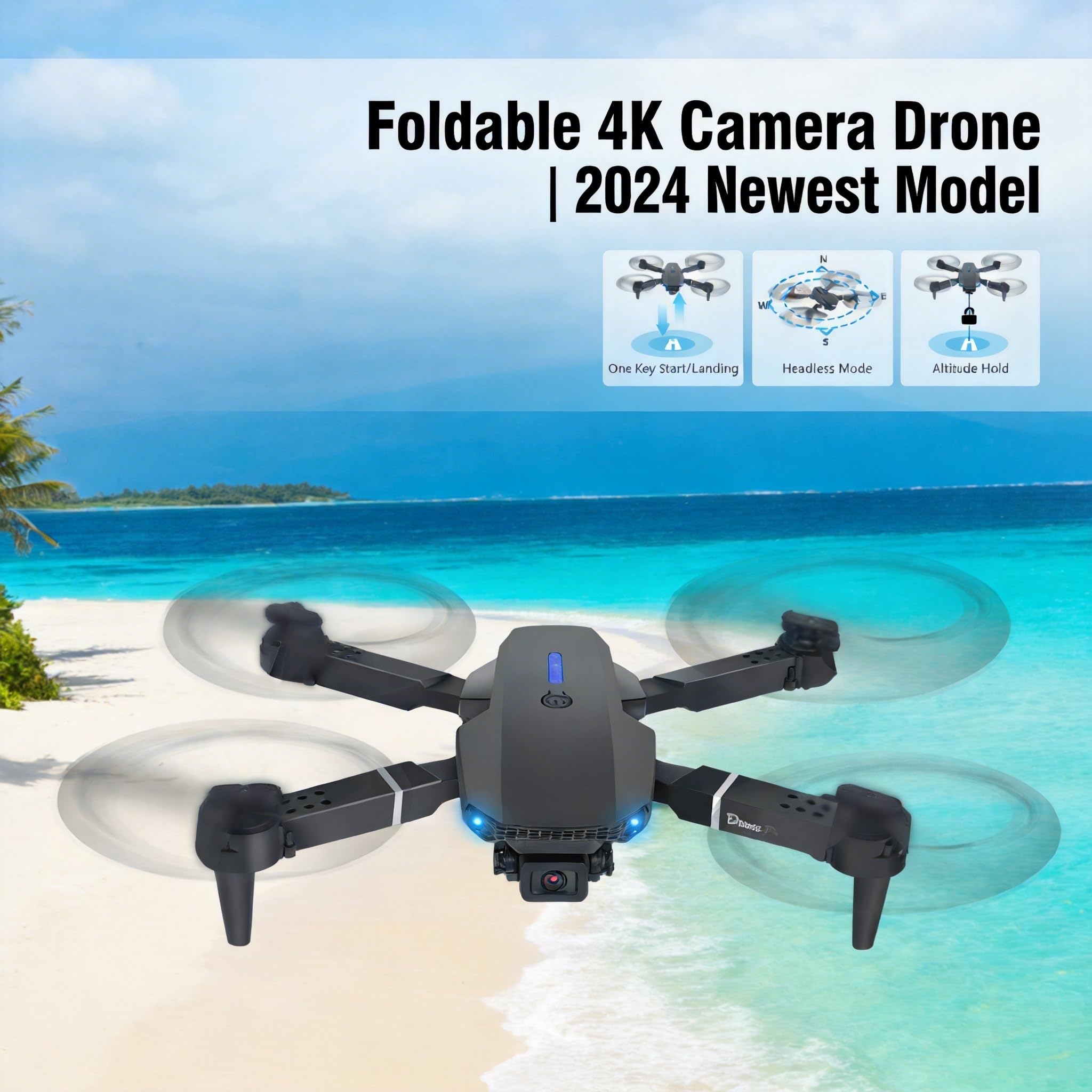 🚁Foldable 1080P FPV Camera Drone – Beginner-Friendly Mini Quadcopter