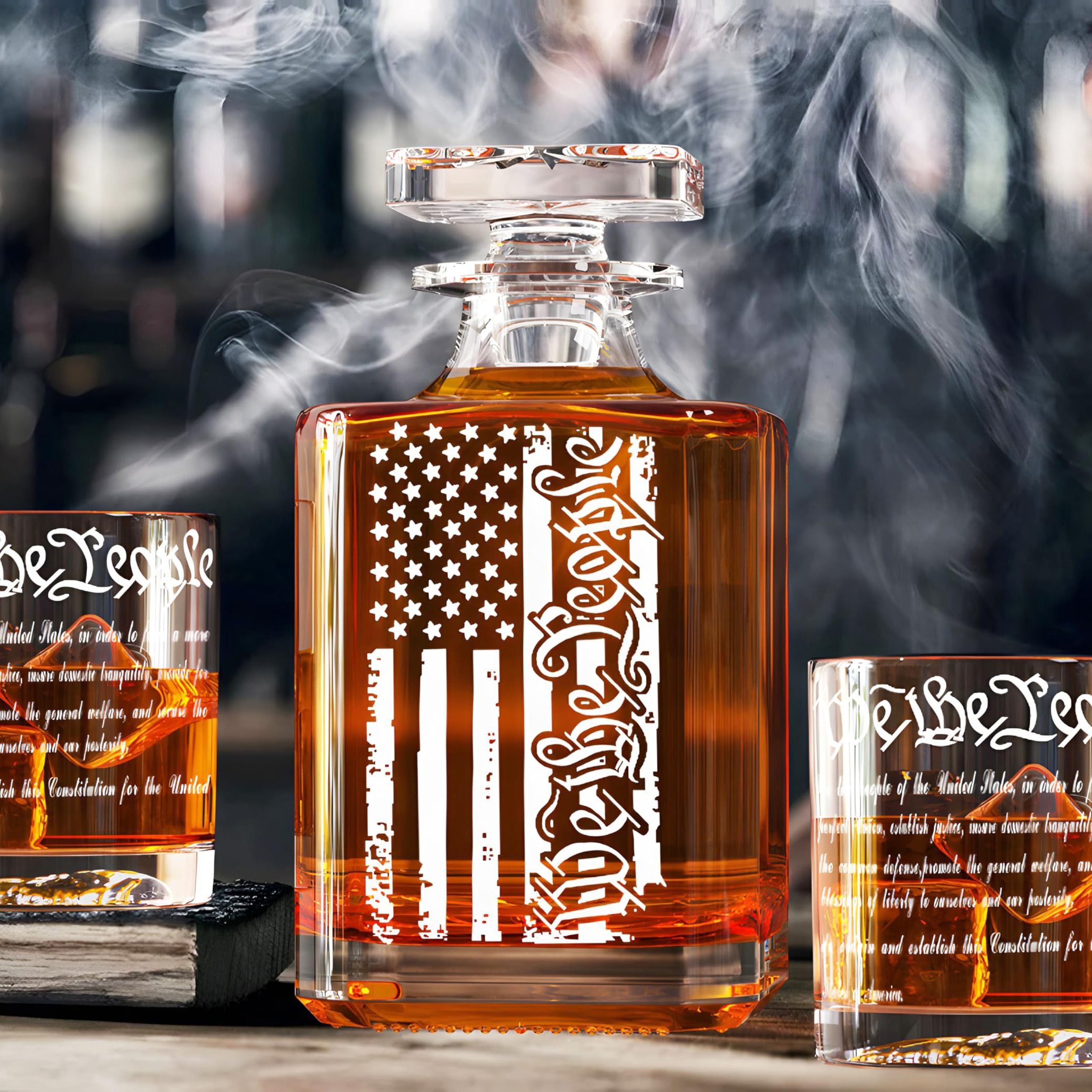 American Flag Decanter