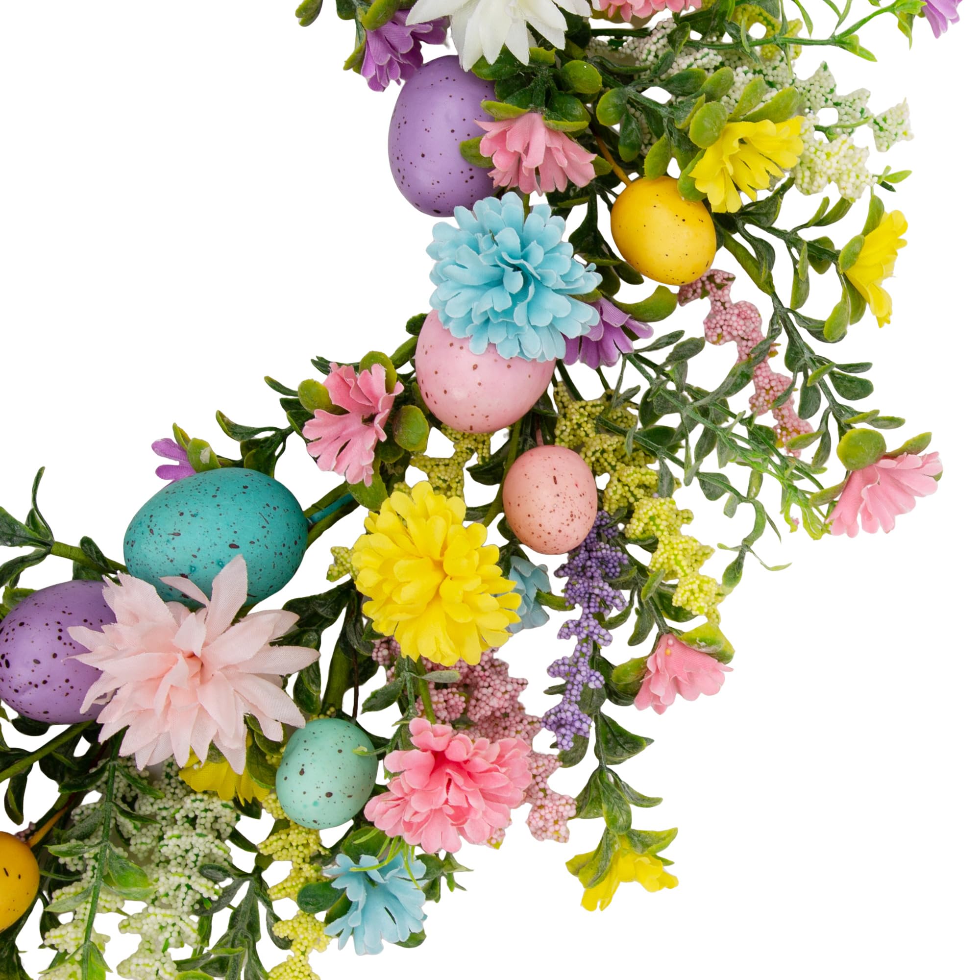 Easter Door Wreath Spring Wreath with Pastel Eggs and Mixed Twigs