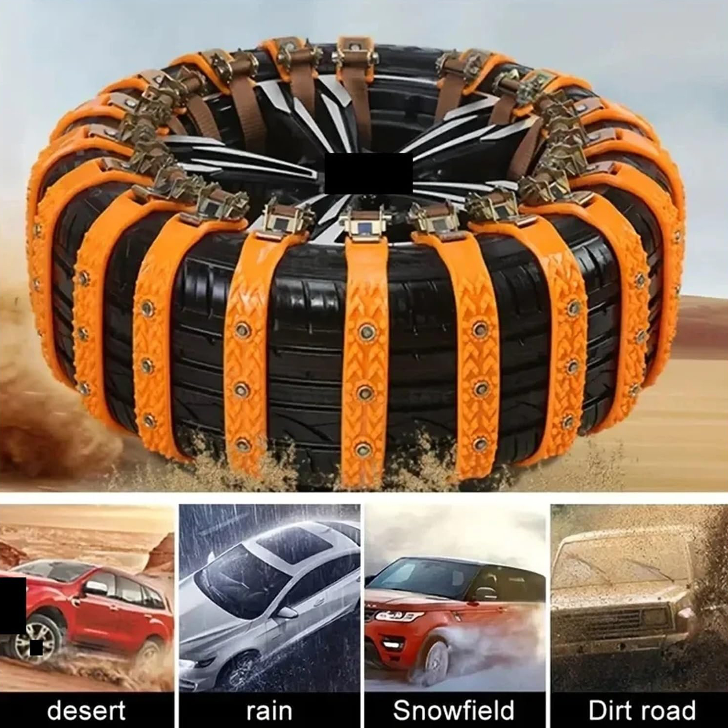 🔥2025 Winter Hot Sale🔥Universal Reusable Anti-skid PE Tire Chains