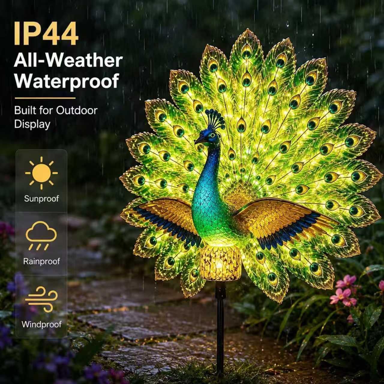🦚Solar Peacock Garden Sculpture