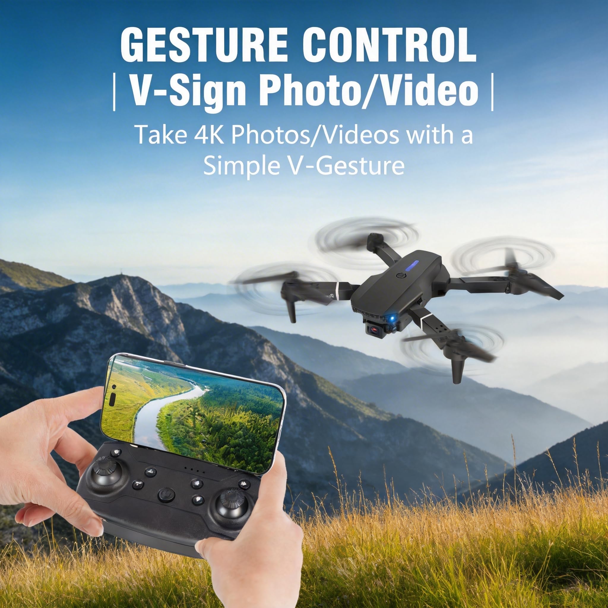 🚁Foldable 1080P FPV Camera Drone – Beginner-Friendly Mini Quadcopter