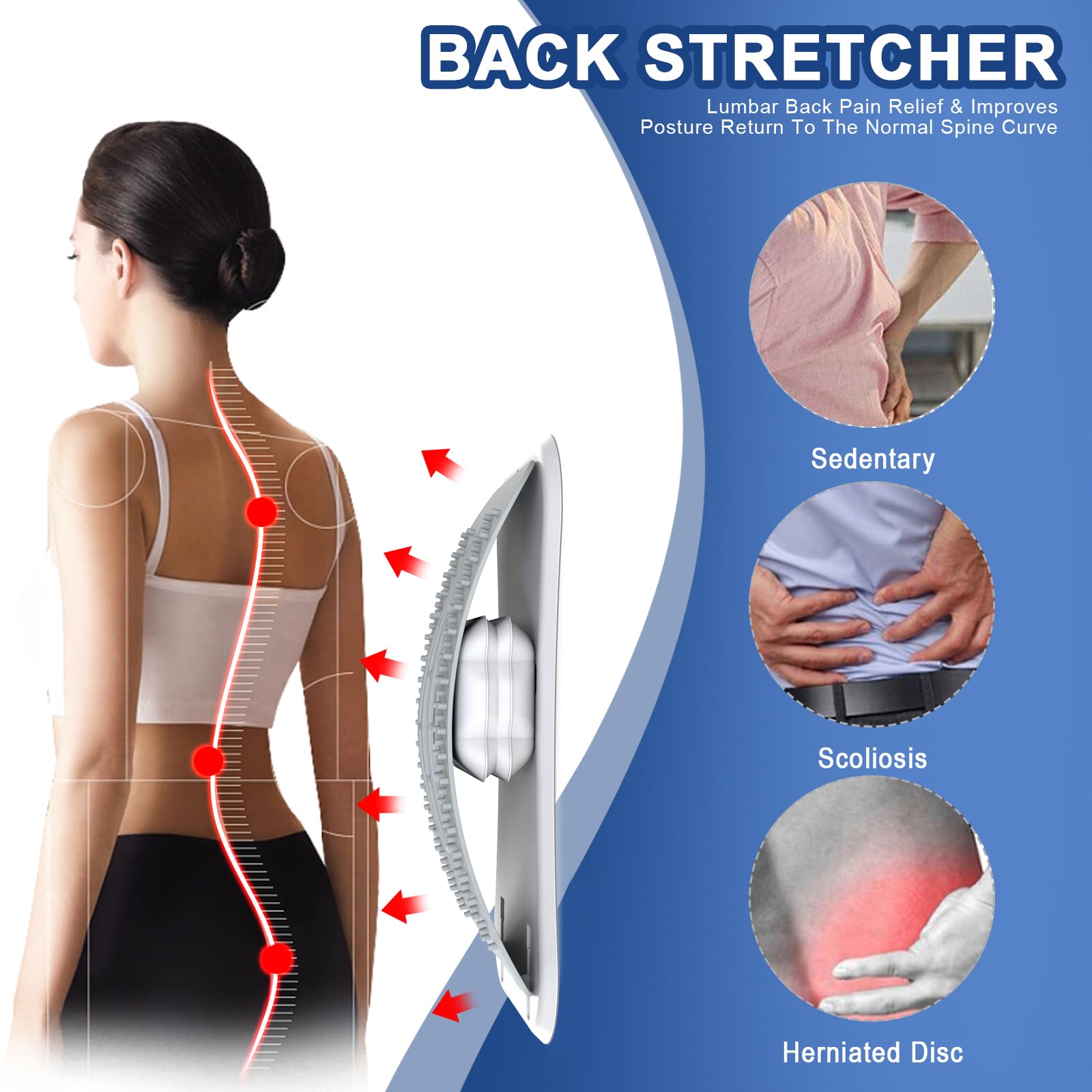 👩🏻‍⚕️Back Stretcher for Lower Back Pain Relief