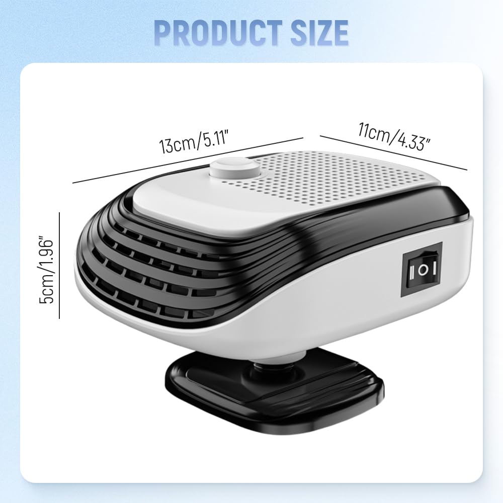 2025 New Portable Car Heater With Windshield Defogger and Defroster