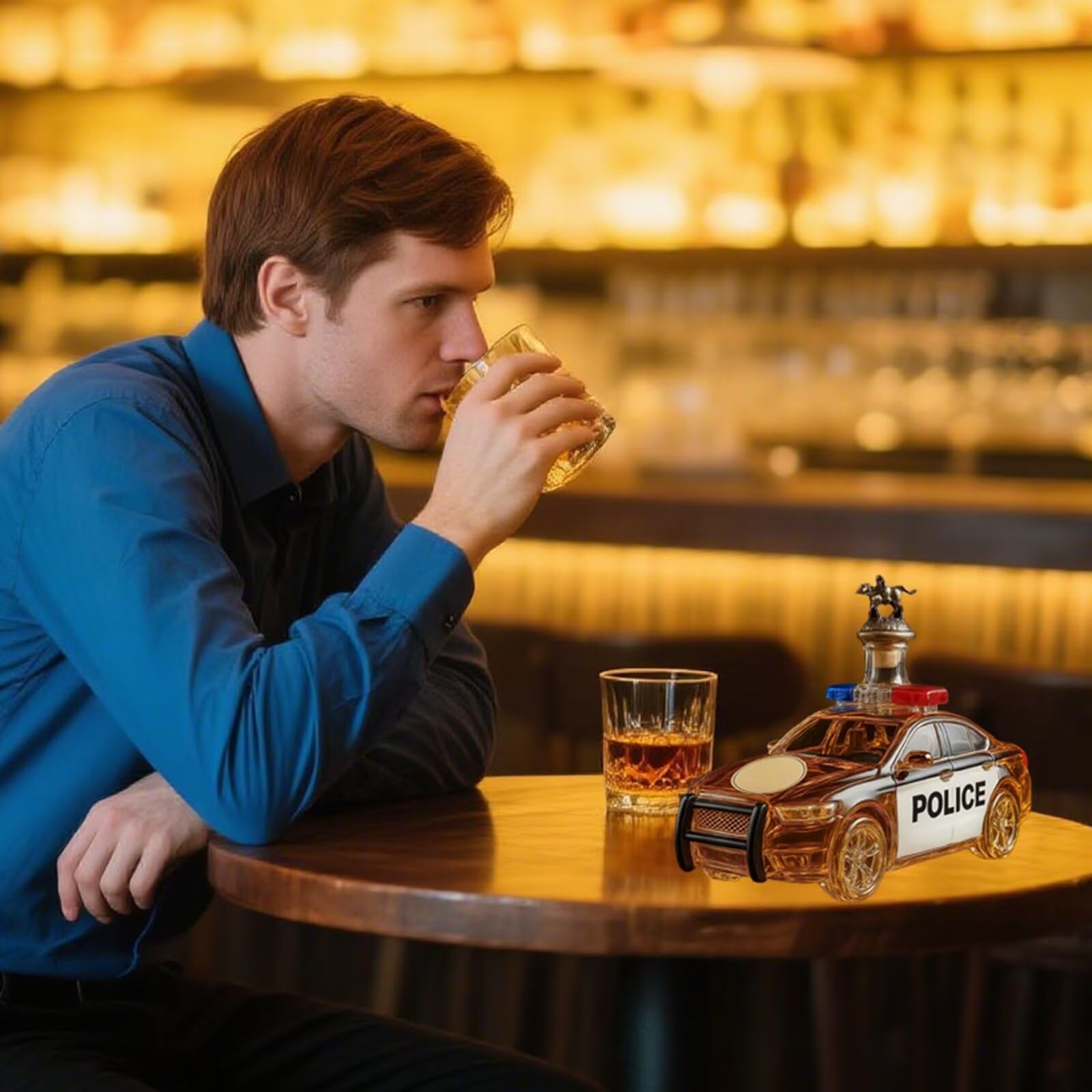 Police Car Whiskey Bottle