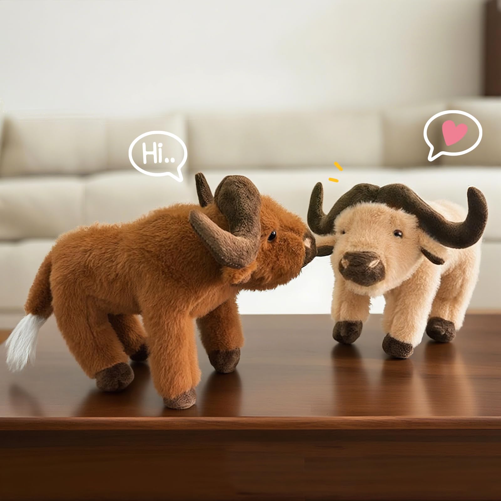 9.8" Cute Bison Stuffed Soft Plushies Toys