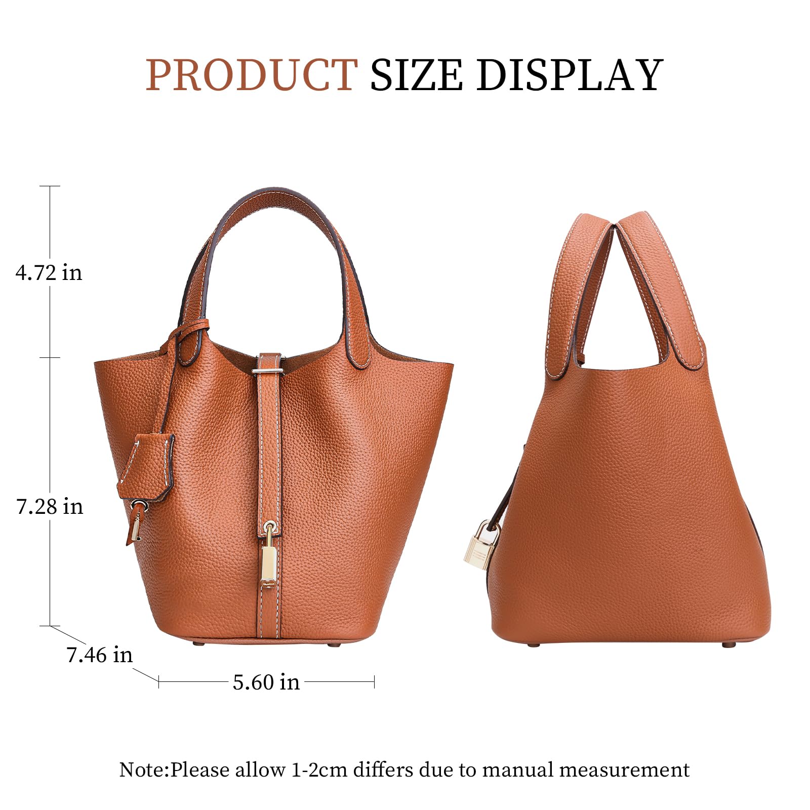 Designer Leather Bucket Bags for Women: Trendy Genuine Leather Tote Purses