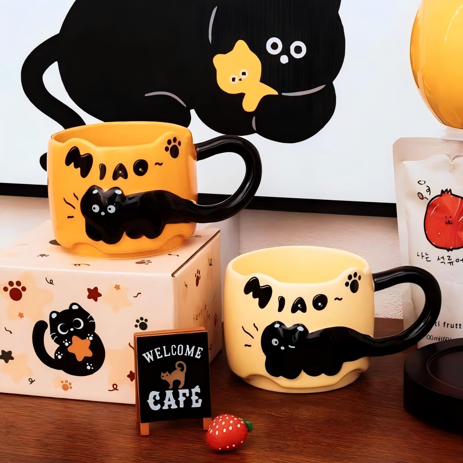 Naughty cat coffee Mugs