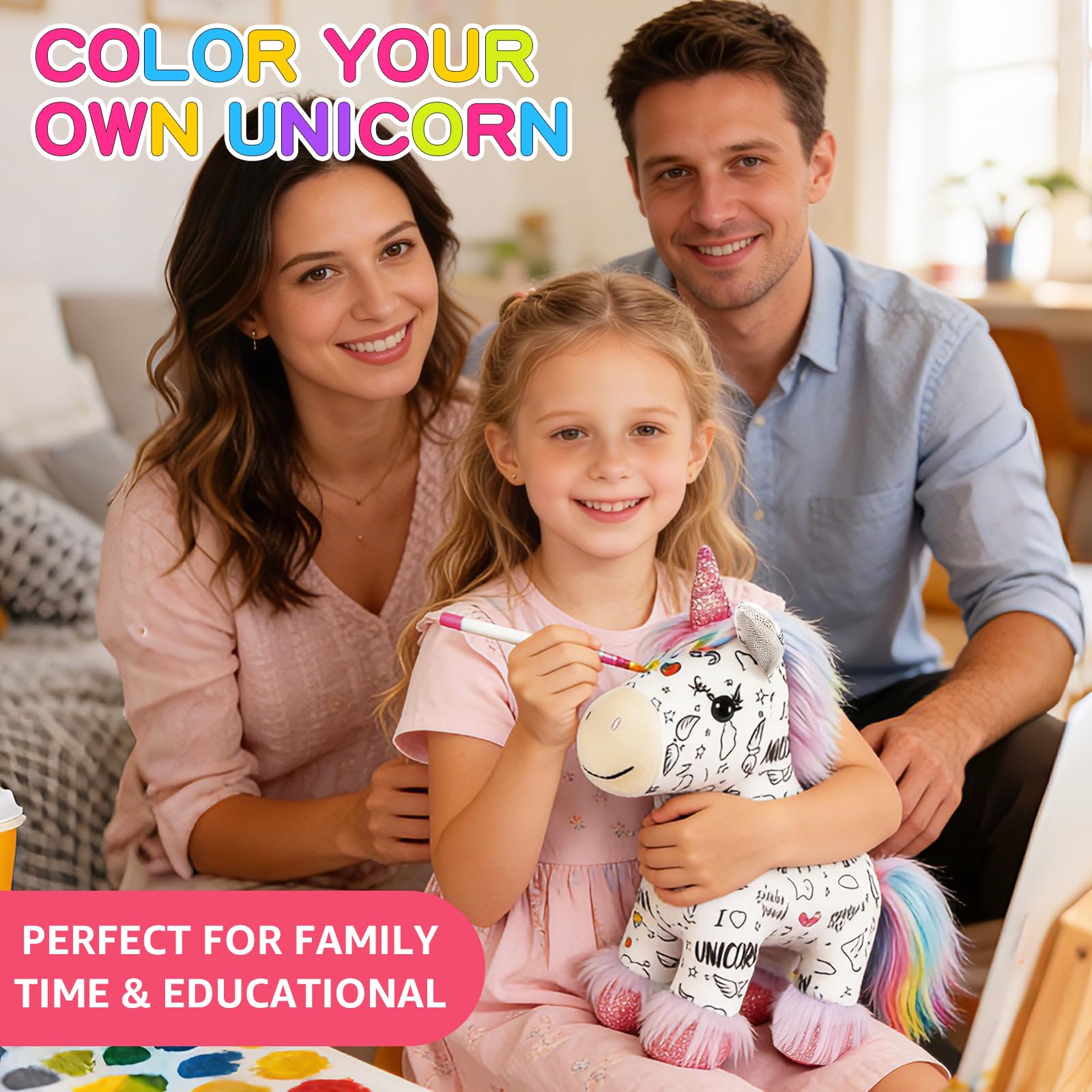DIY Color-In Unicorn Plush Toy Kit