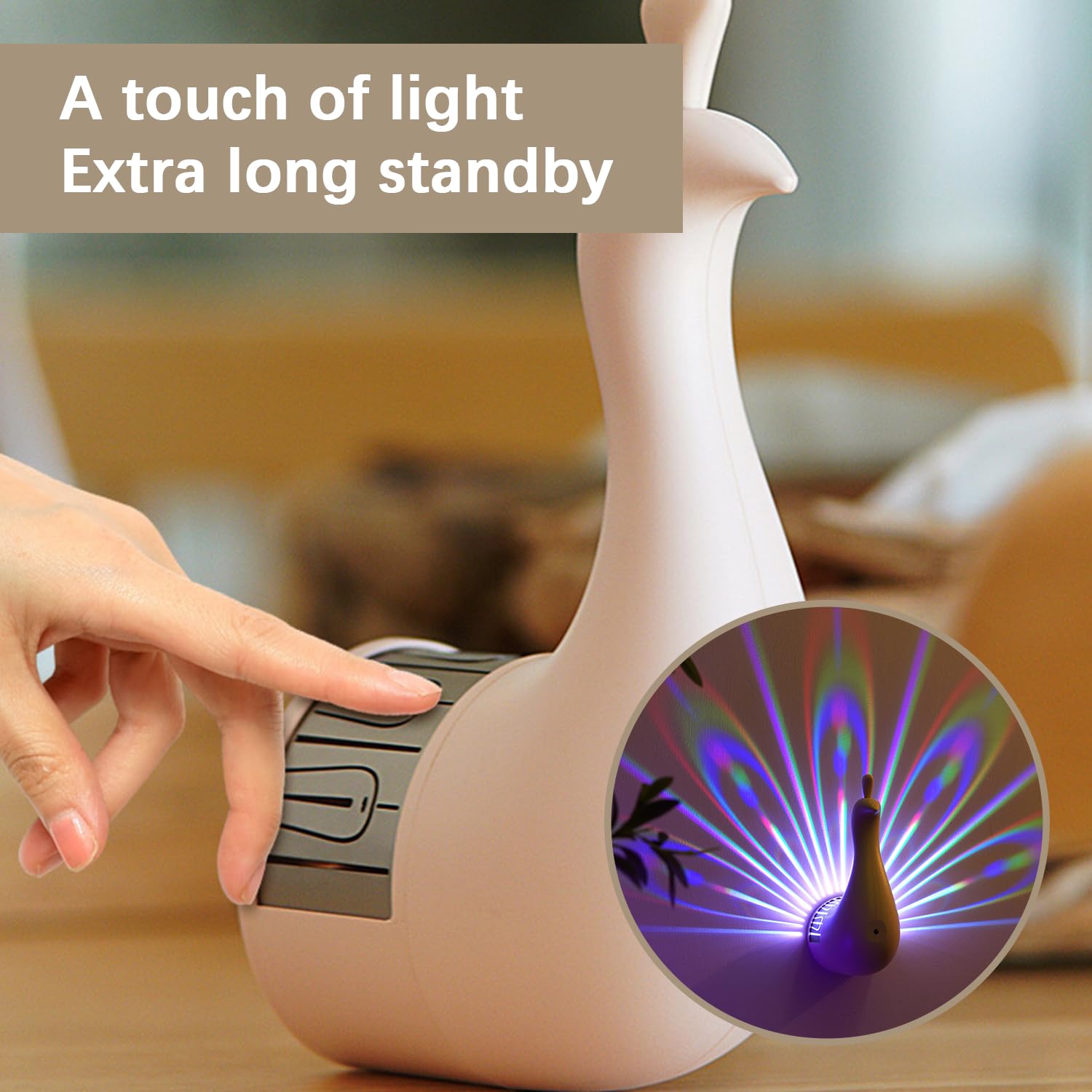 Peacock Projection Desk Lamp