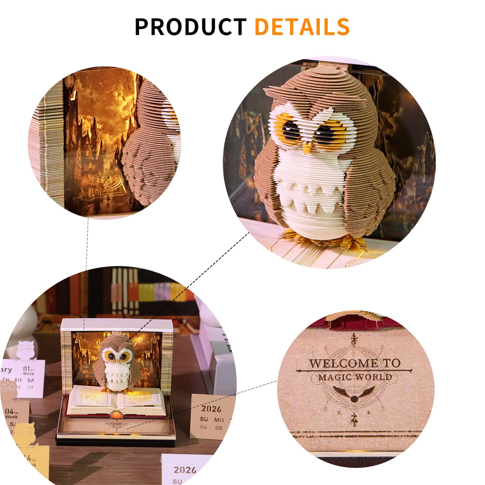 2026 Owl 3D Calendar