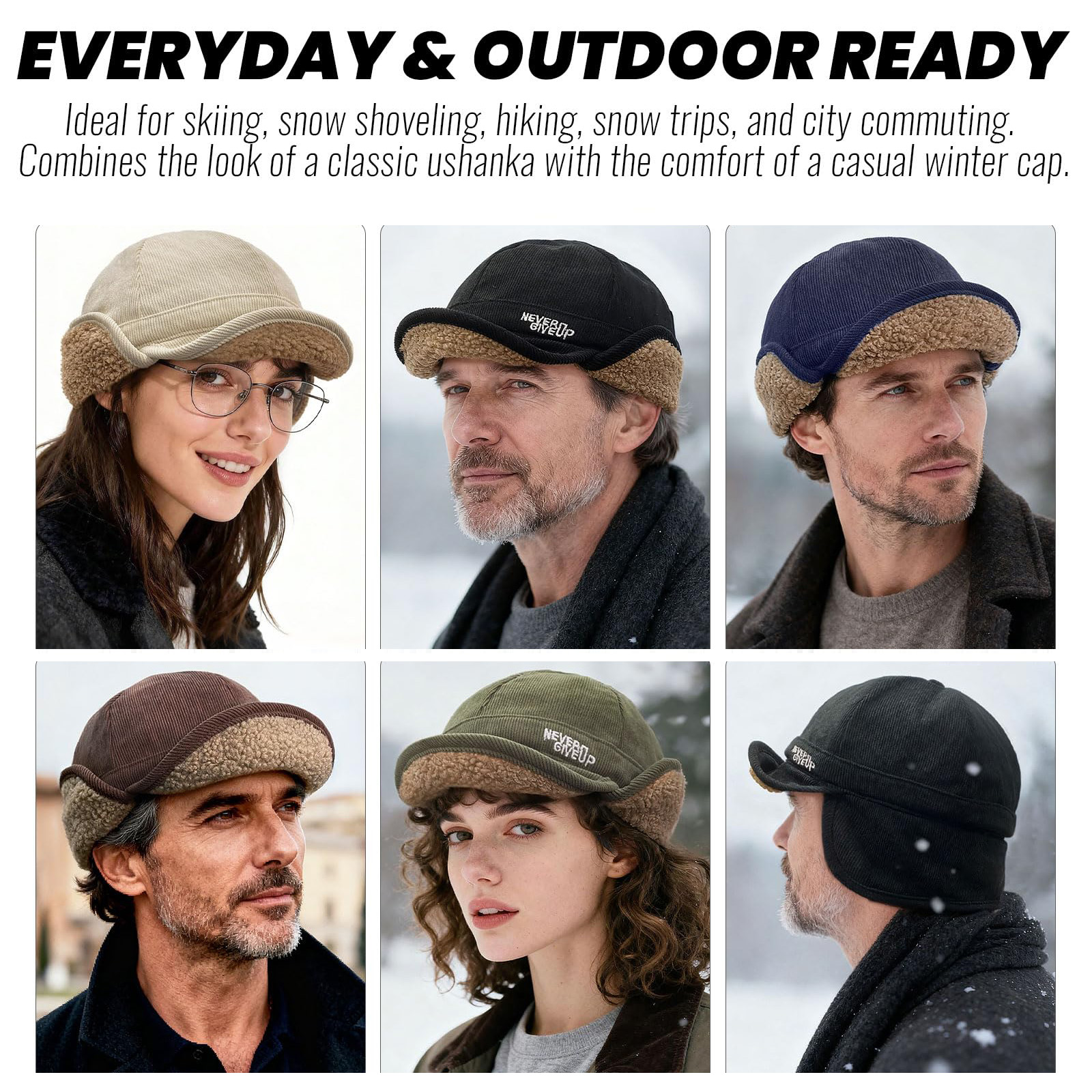 Winter Warm Trapper Baseball Cap with Earflaps