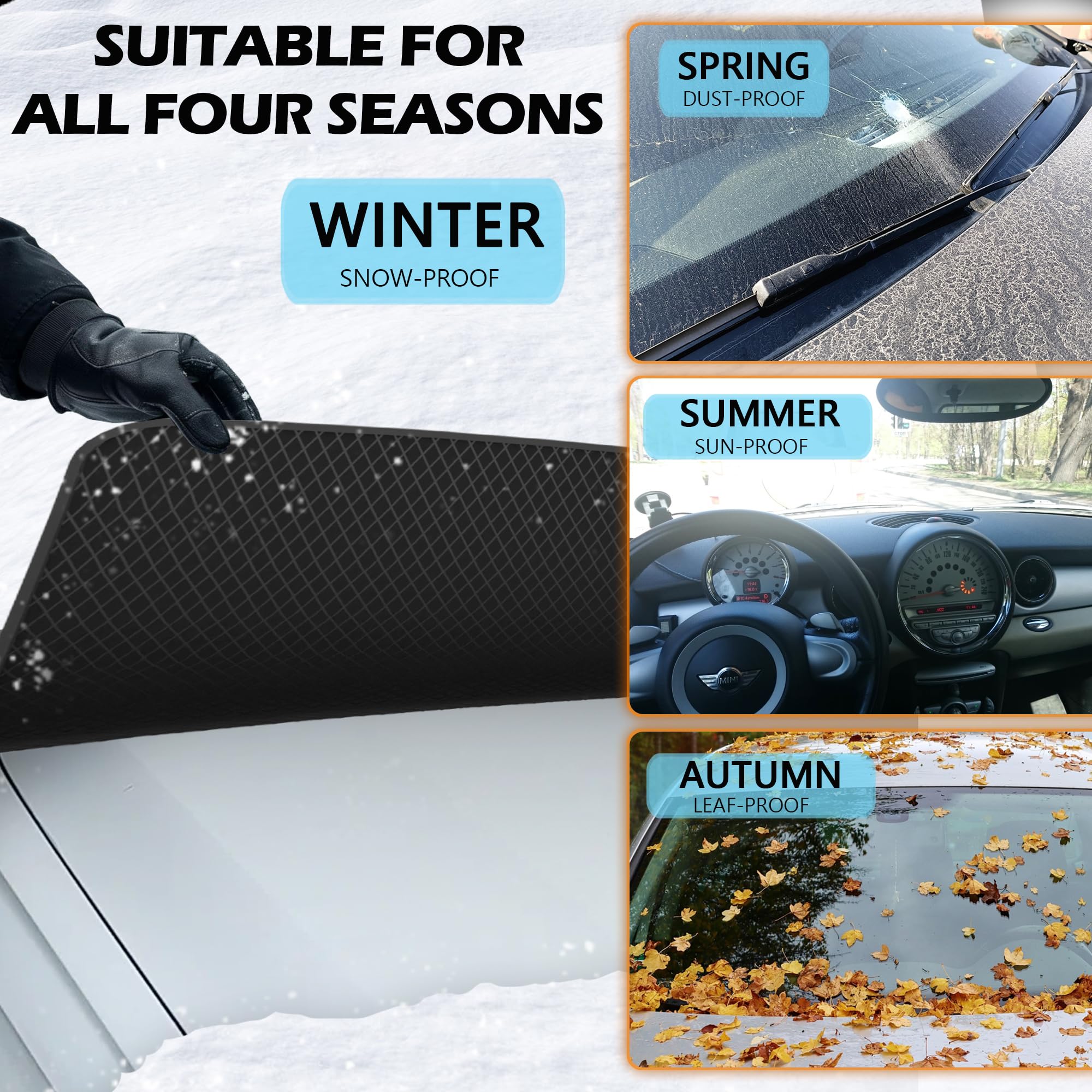 Anti-Theft Car Windshield Magnetic Snow Cover