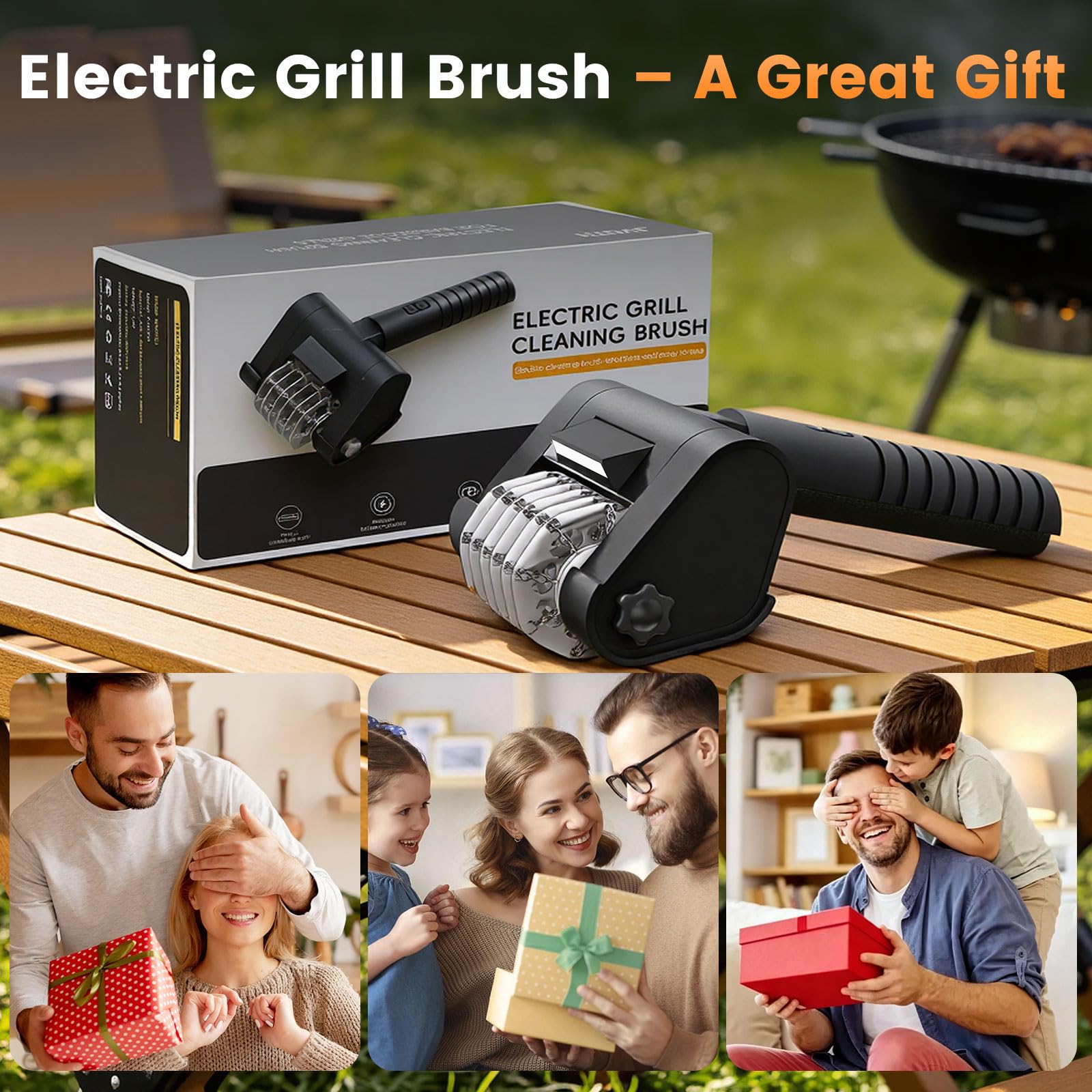 🔥 Bristle-Free Electric Grill Cleaning Brush