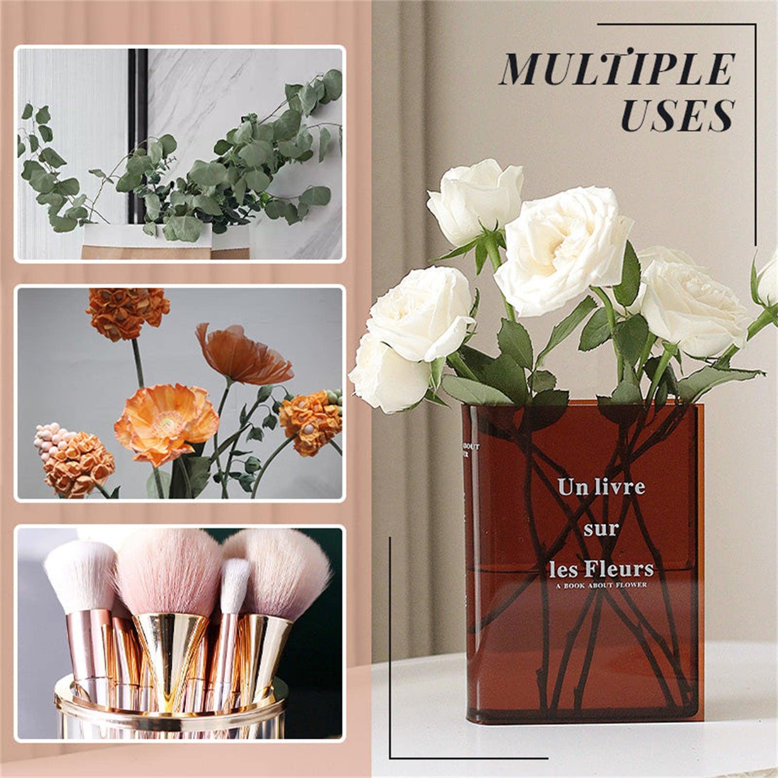 💕Books About Flowers - Book Vase