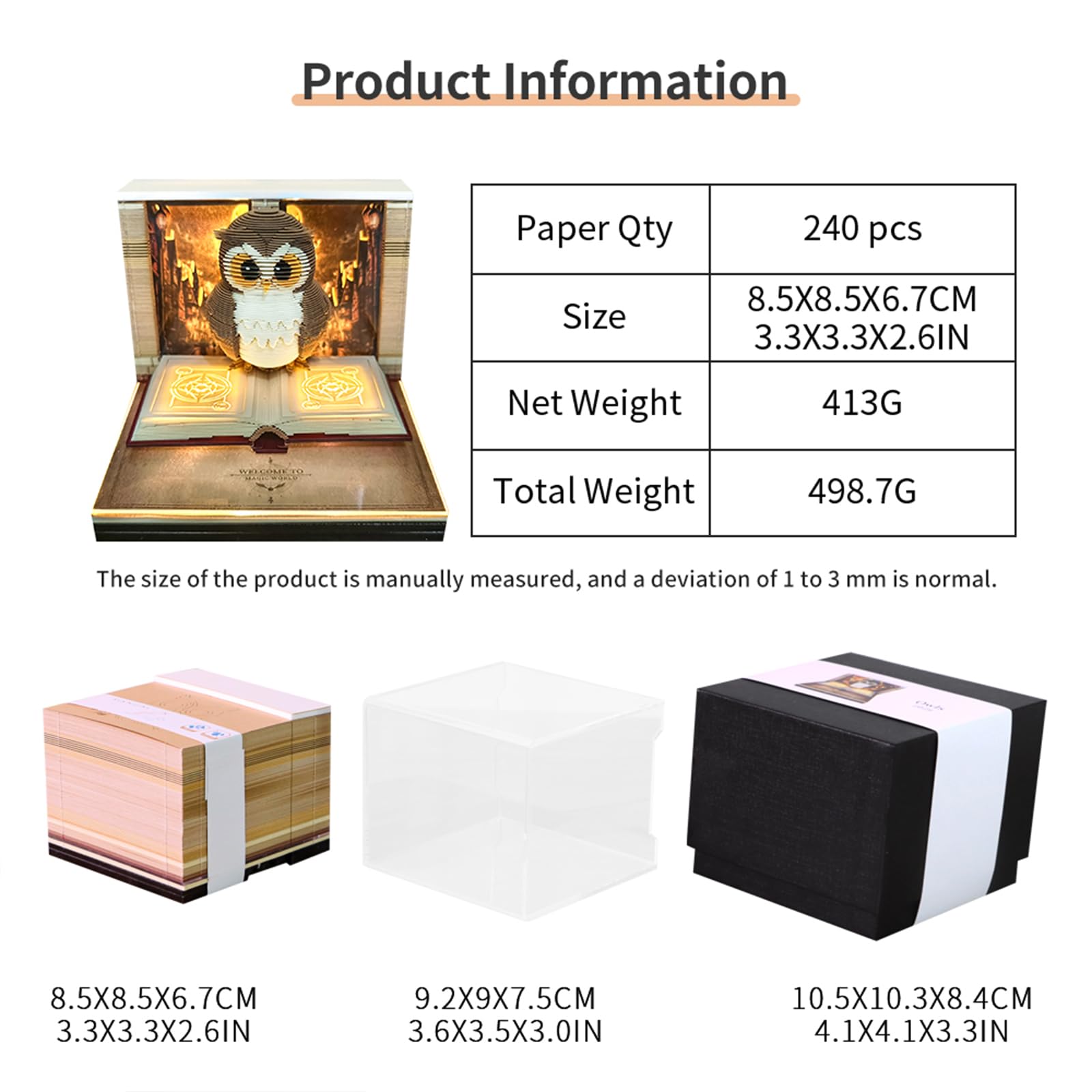 2026 Owl 3D Calendar