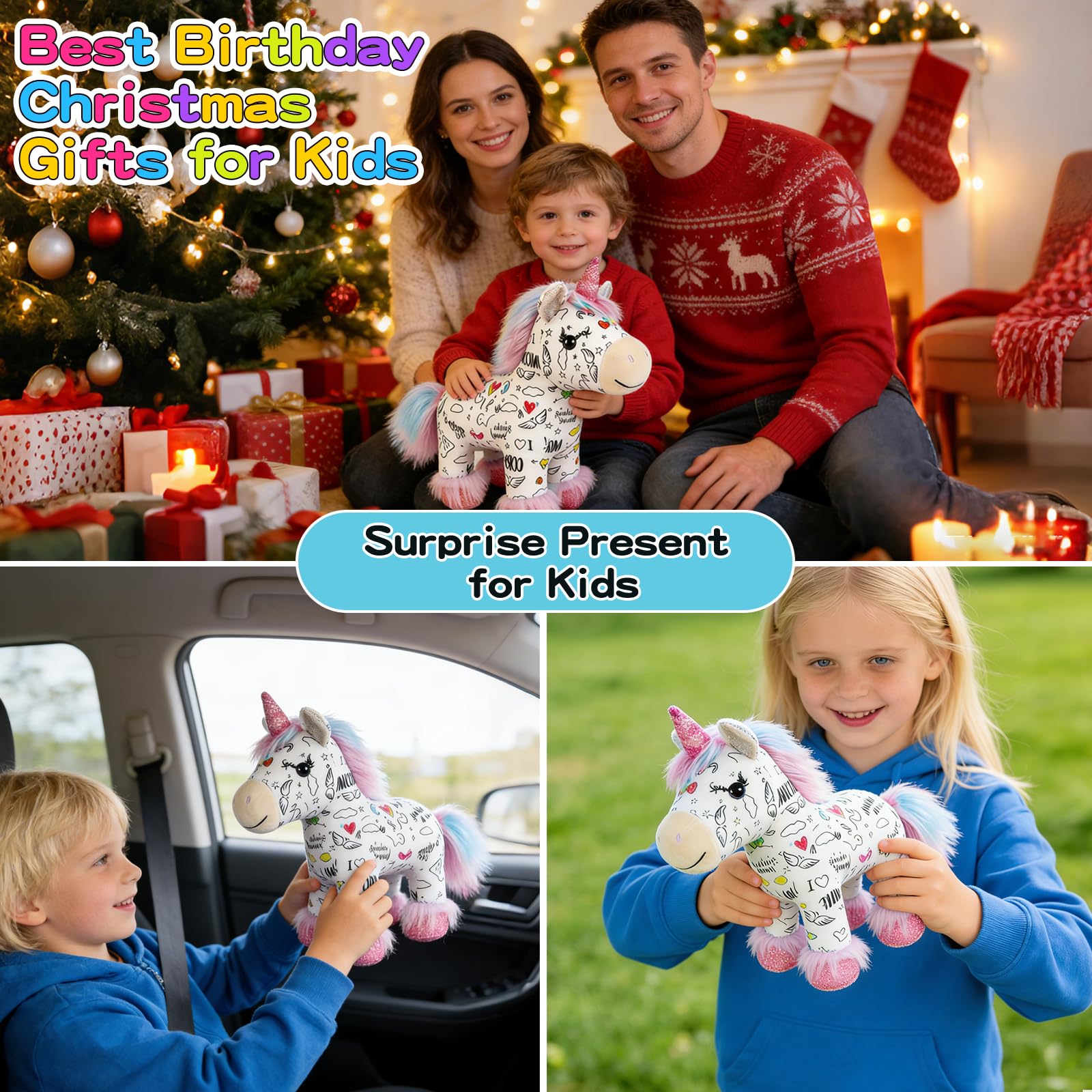 DIY Color-In Unicorn Plush Toy Kit