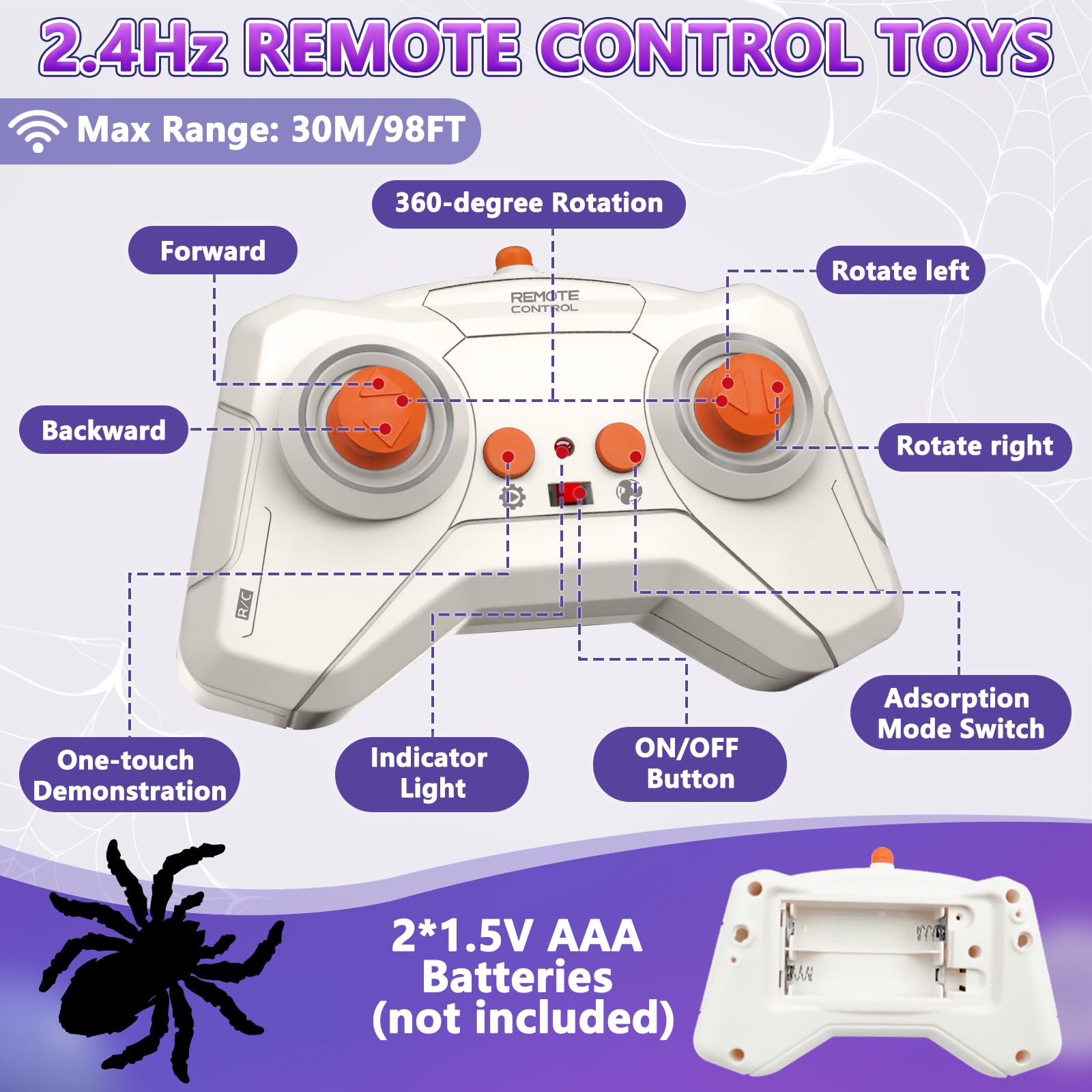 🕷️ Halloween Wall Crawler Spider
