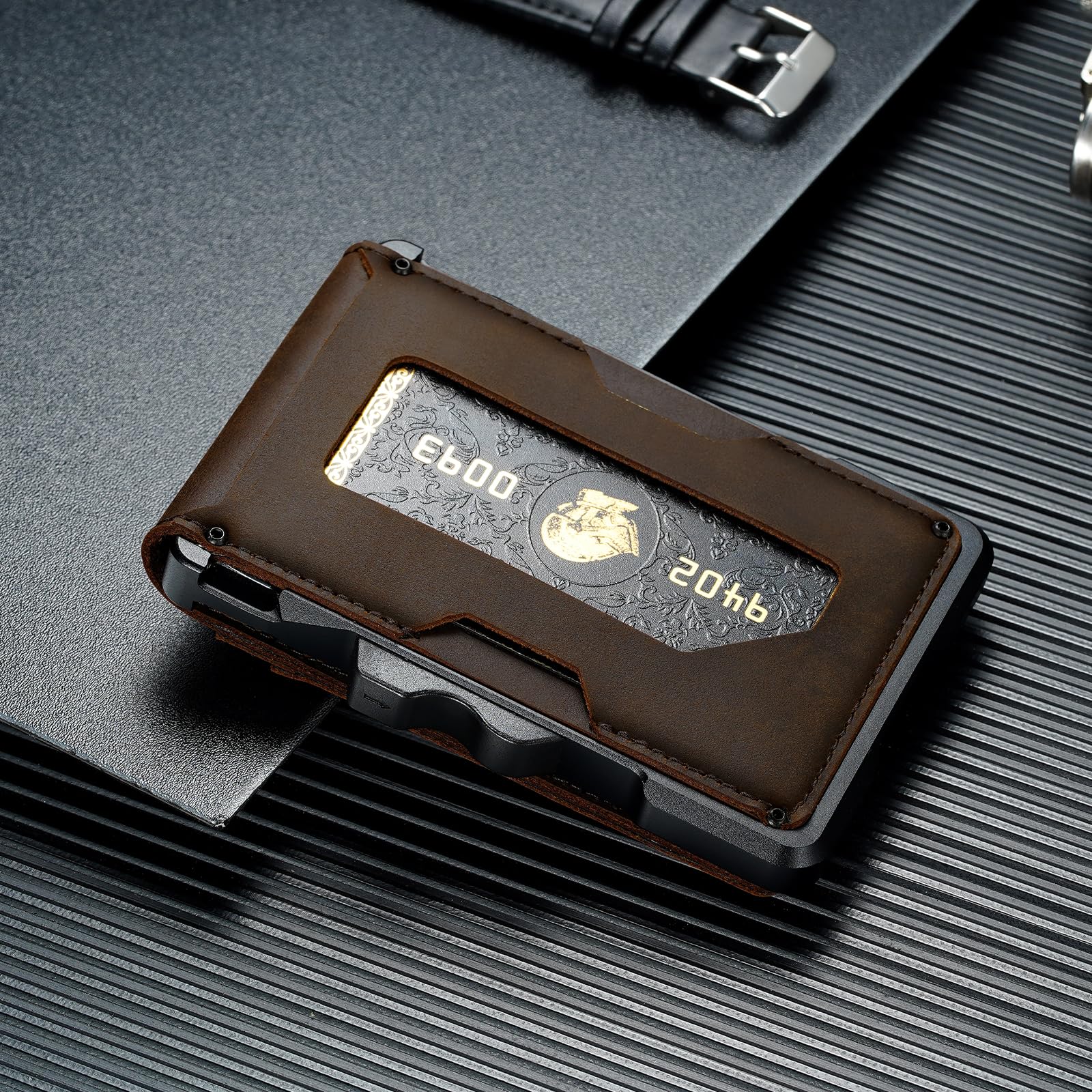 Genuine Leather Slim RFID Minimalist Wallet for Men