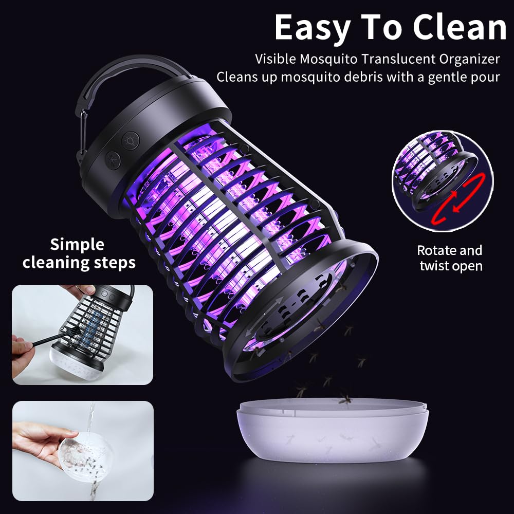 2025 Upgraded Mosquito Zapper 3-in-1 Rechargeable Mosquito Killer & Camping Lamp