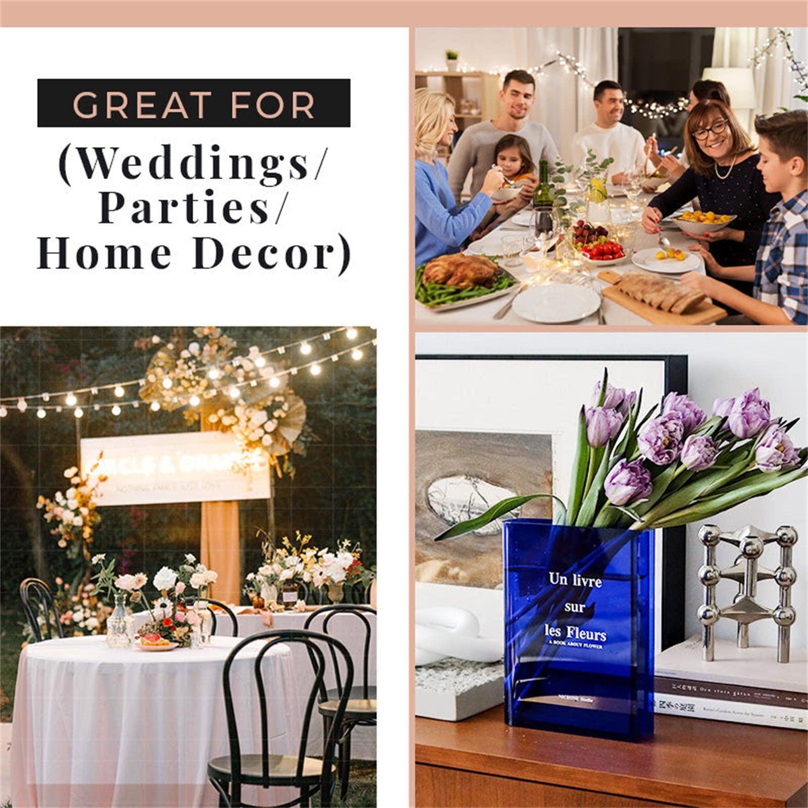 💕Books About Flowers - Book Vase