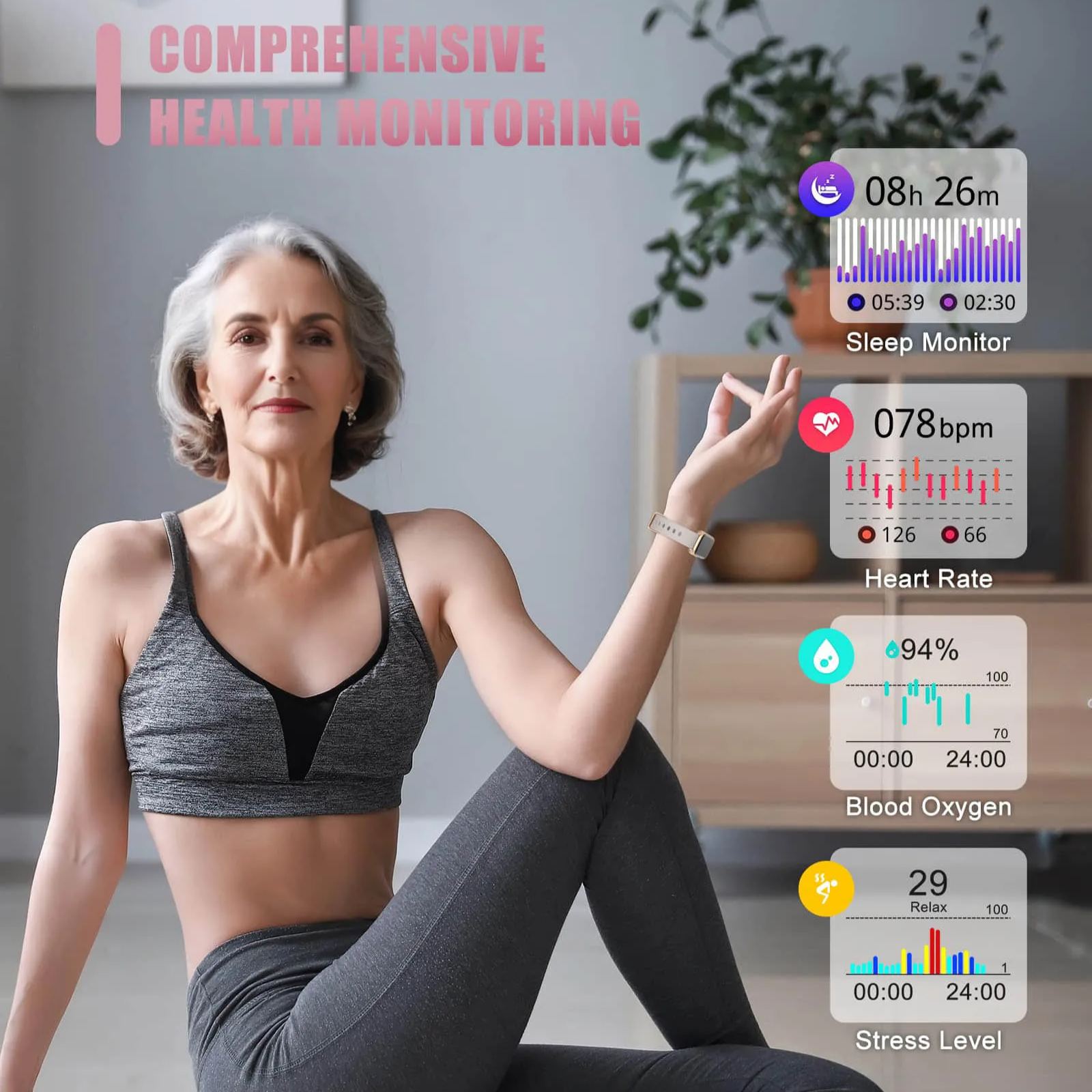 Fitness Tracker Smart Watch