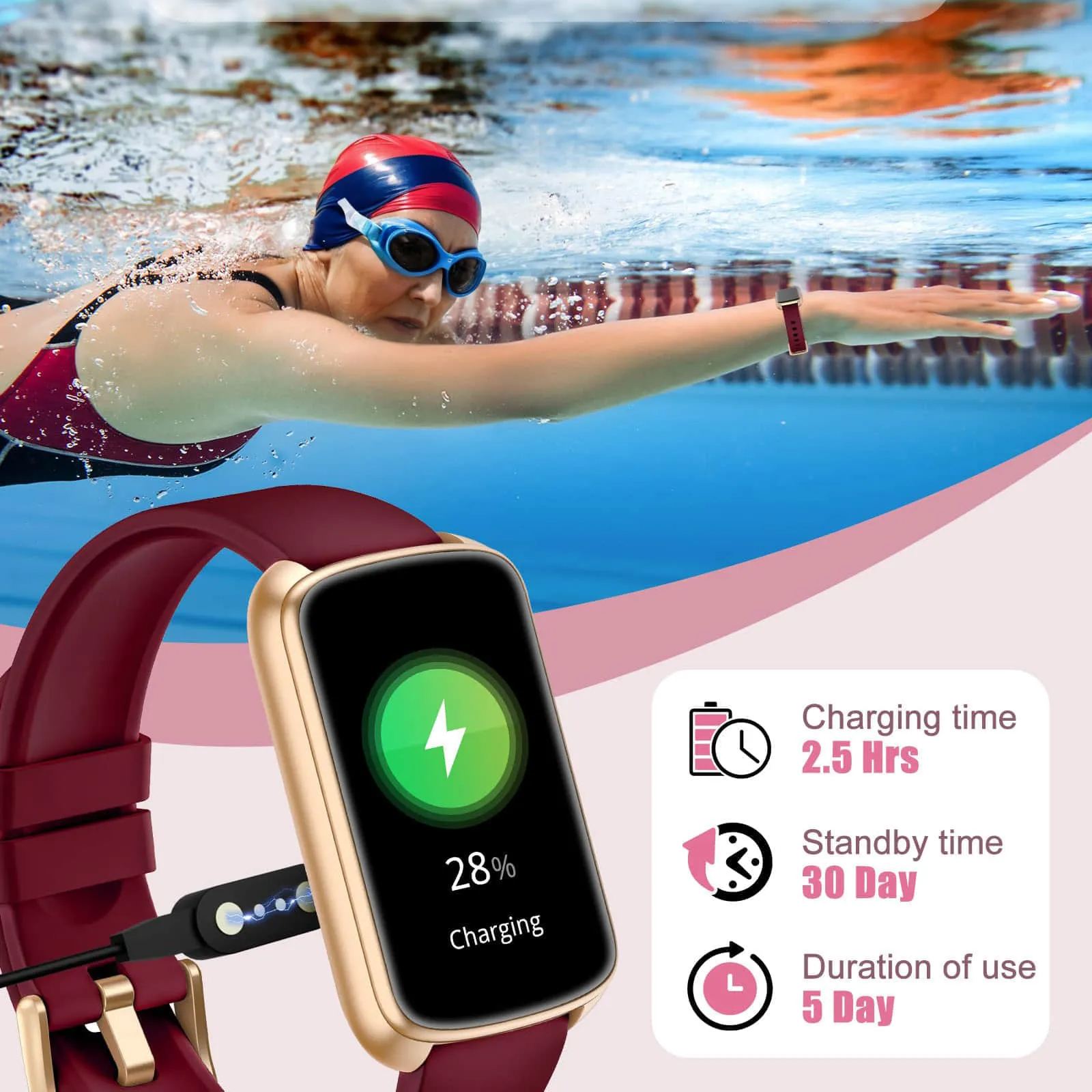 Fitness Tracker Smart Watch