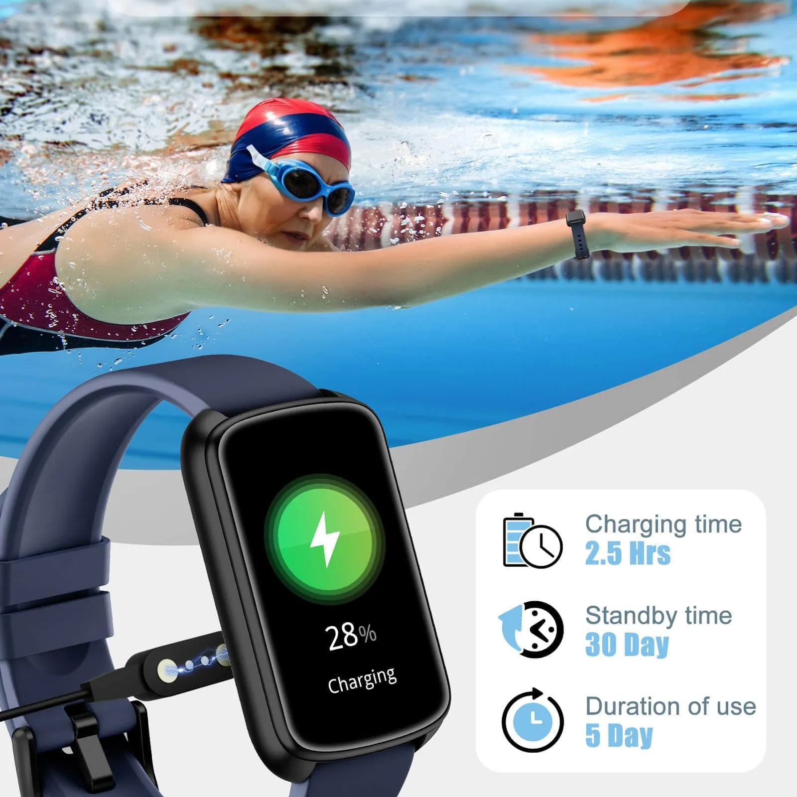Fitness Tracker Smart Watch