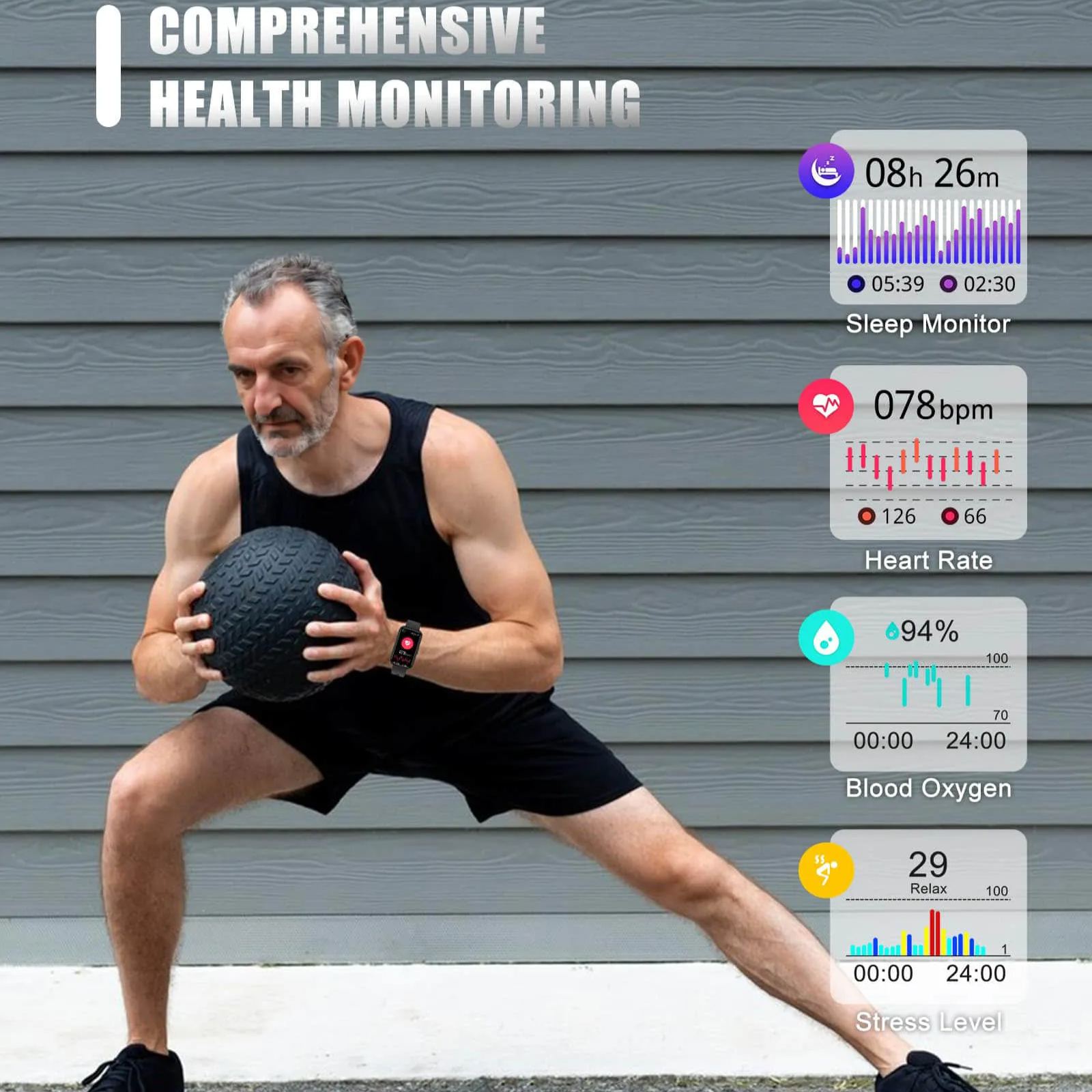 Fitness Tracker Smart Watch