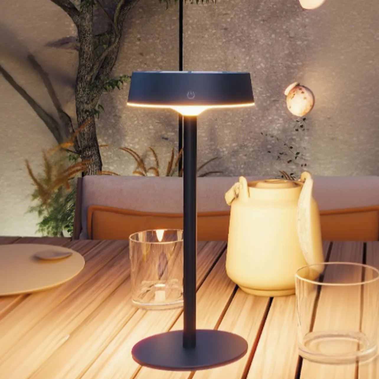 Solar Rechargeable Wireless Table Lamp