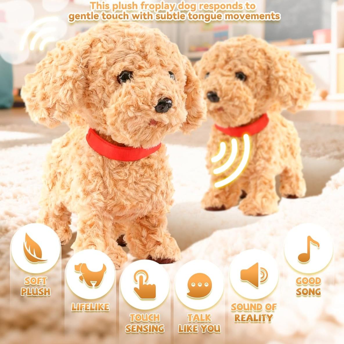 Interactive electronic pet dog with smart touch function