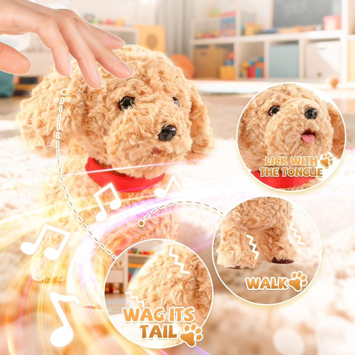 Interactive electronic pet dog with smart touch function