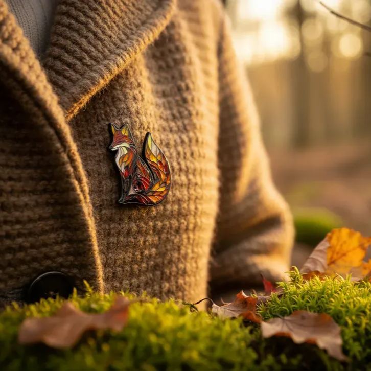 🎁Stained Glass Wildlife Enamel Pins