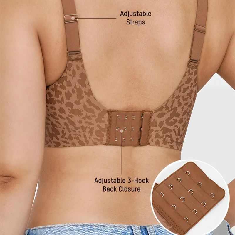 Wireless Leopard V-Neck Contour Bra