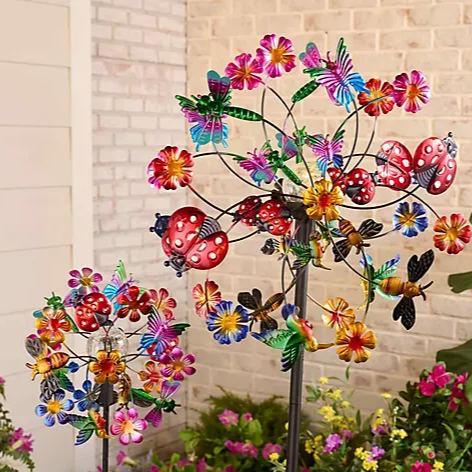 🌪️🌸 WindBloom Kinetic Garden Spinner☀️🌀