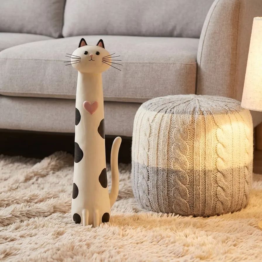 Whimsical and quirky cat figurines