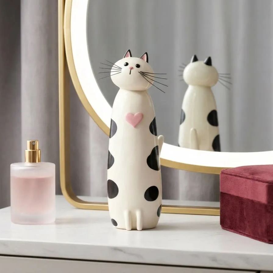 Whimsical and quirky cat figurines
