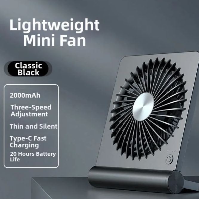 Ultra-Quiet Compact Table Fan