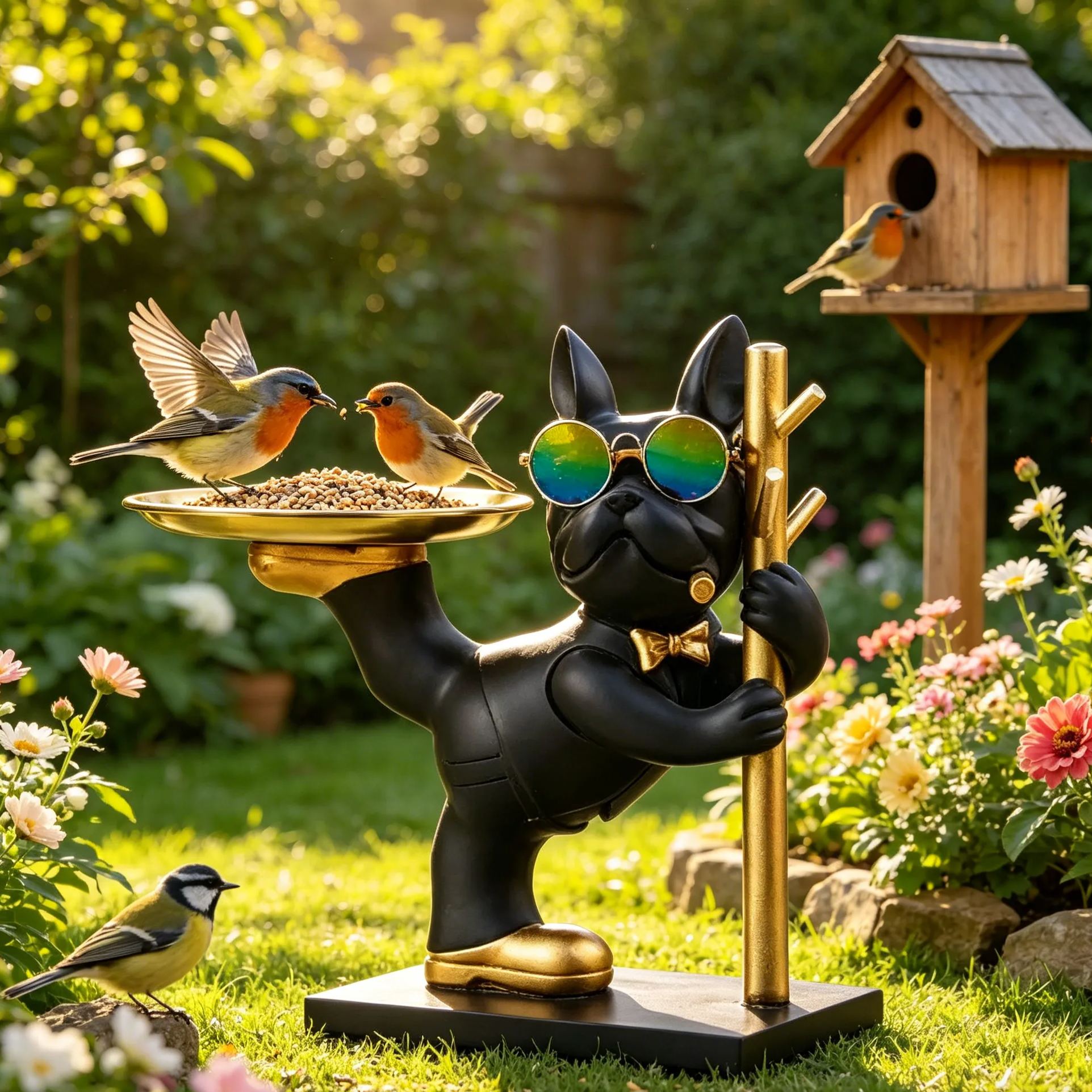 Fun Bulldog Bird Feeder