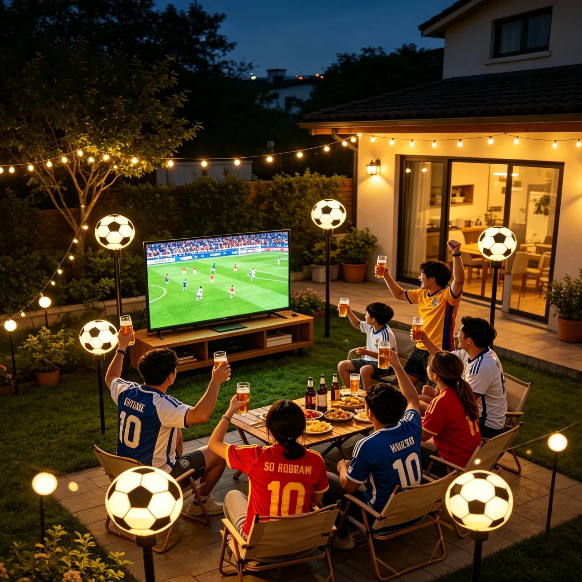 World Cup Soccer Ball Solar LED Garden Stake Light