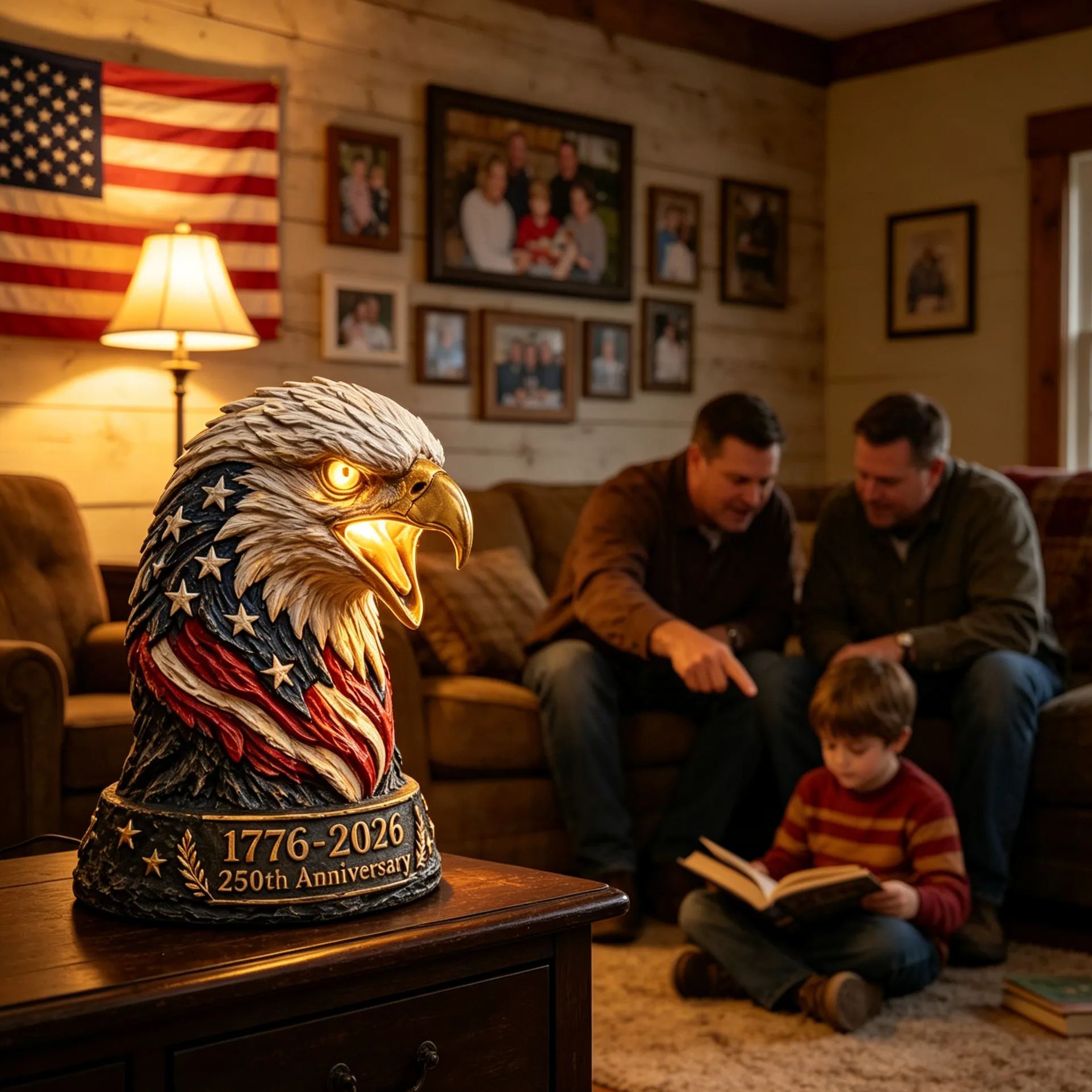 250th Anniversary Patriotic Eagle Figurine