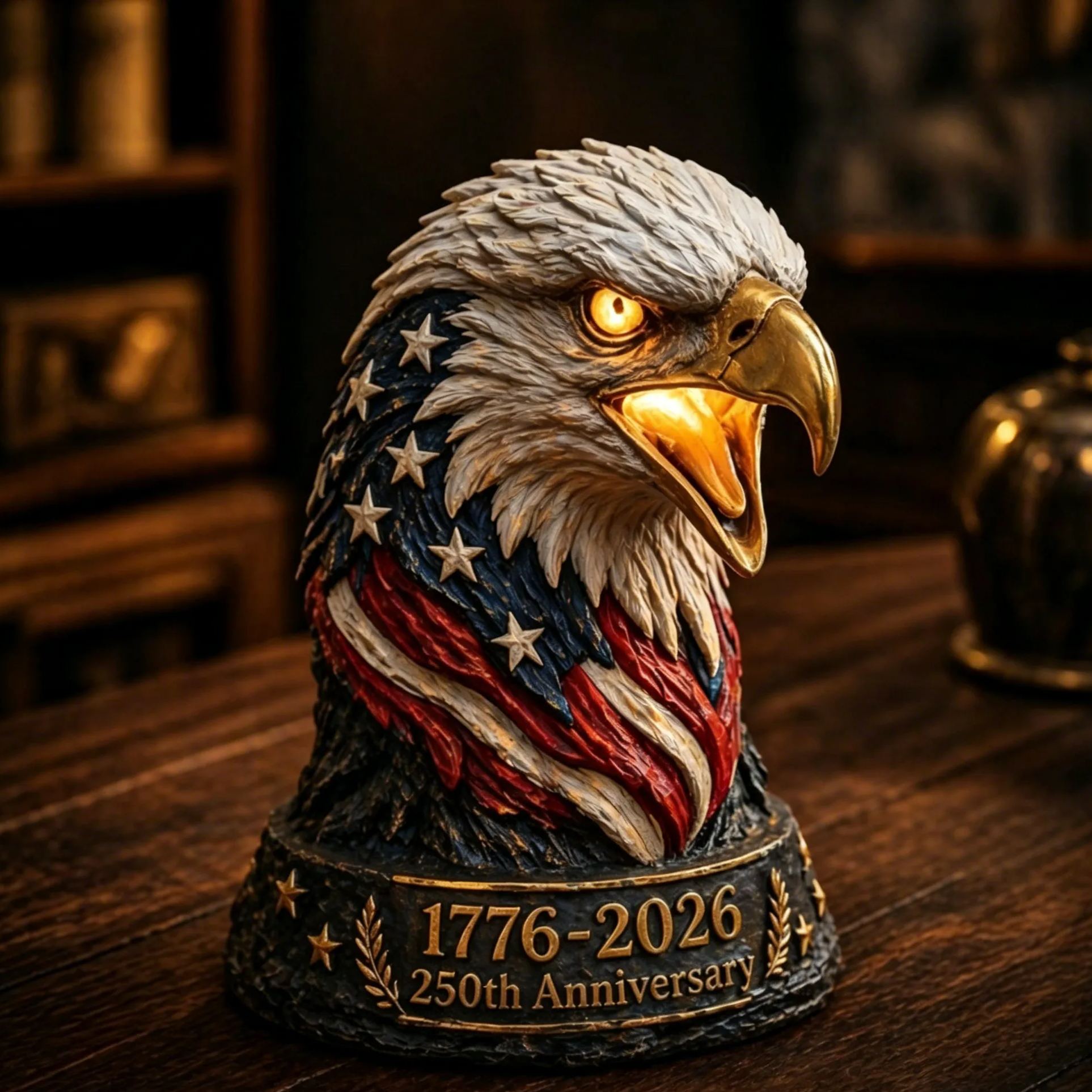 250th Anniversary Patriotic Eagle Figurine