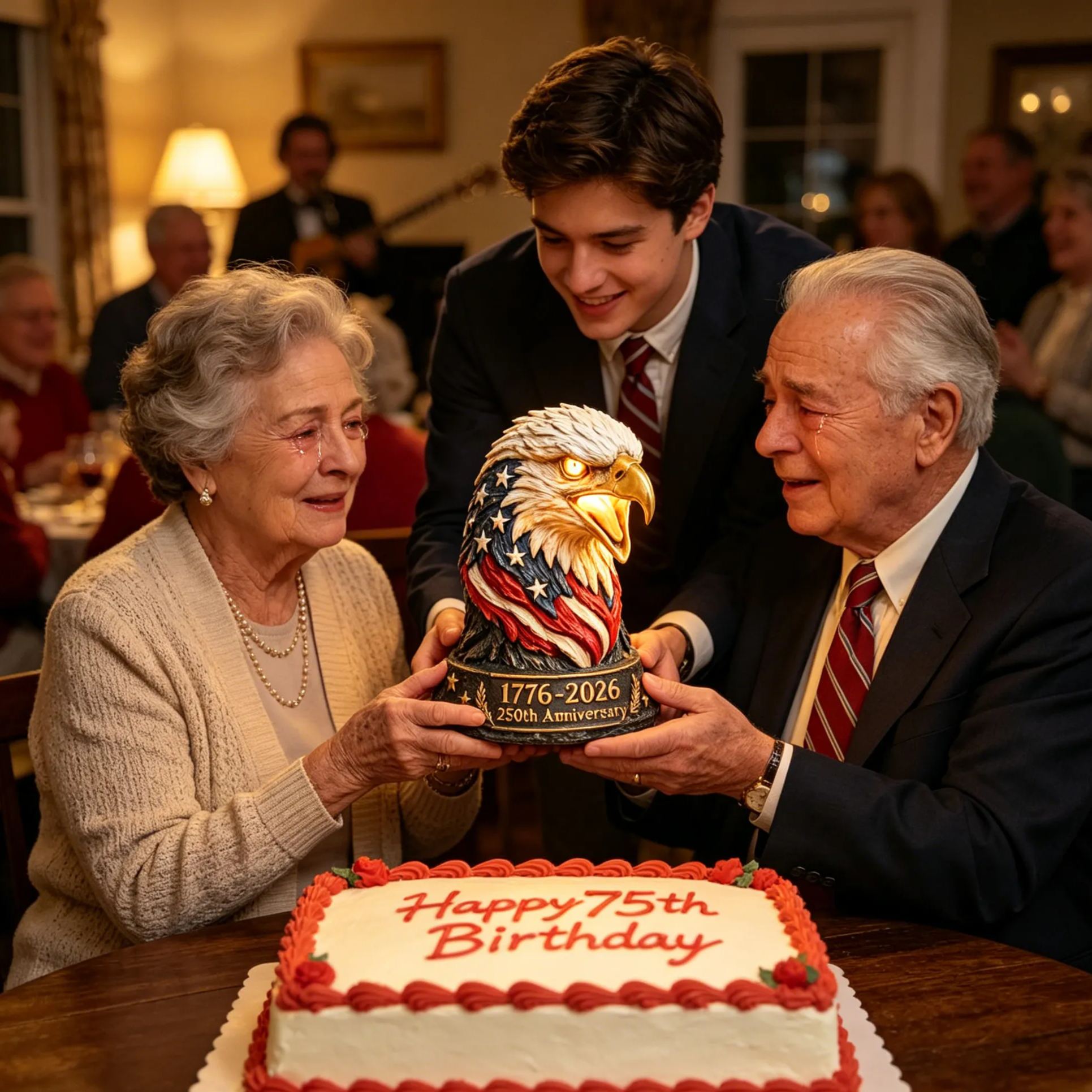 250th Anniversary Patriotic Eagle Figurine