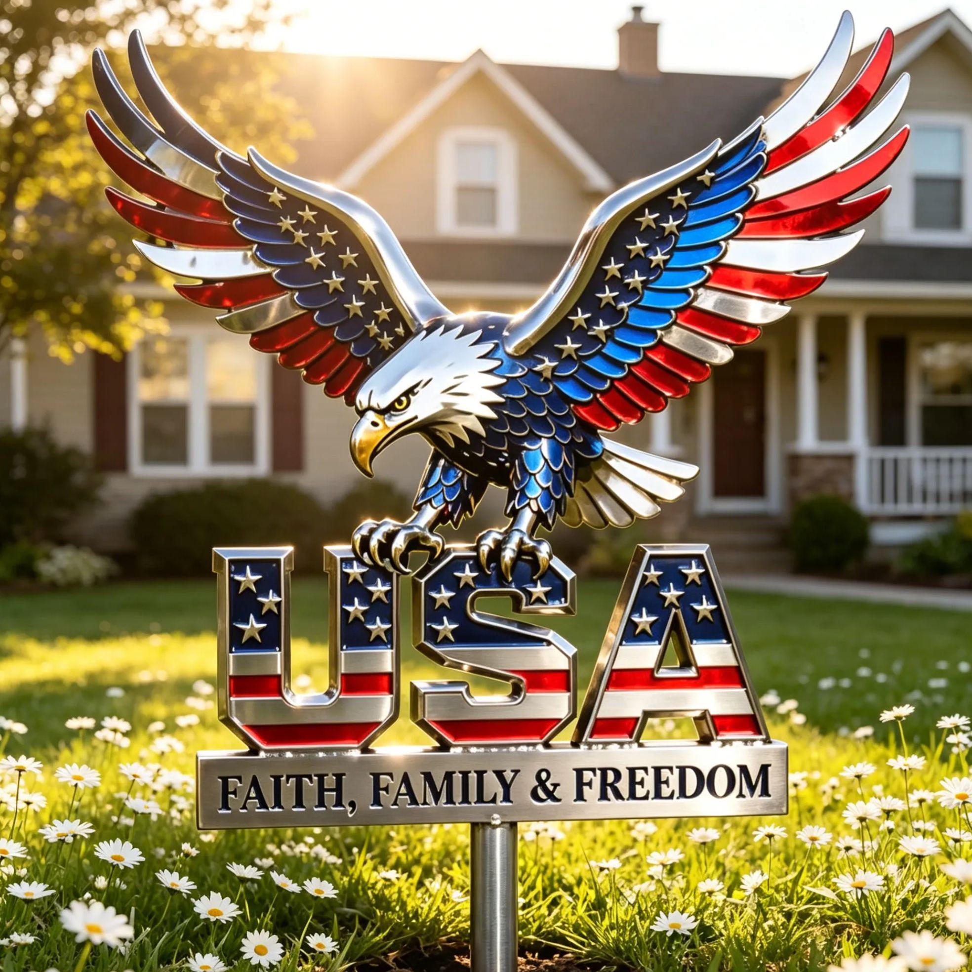 🦅American Eagle - Commemorative Metal Sign - 250th Anniversary Gift