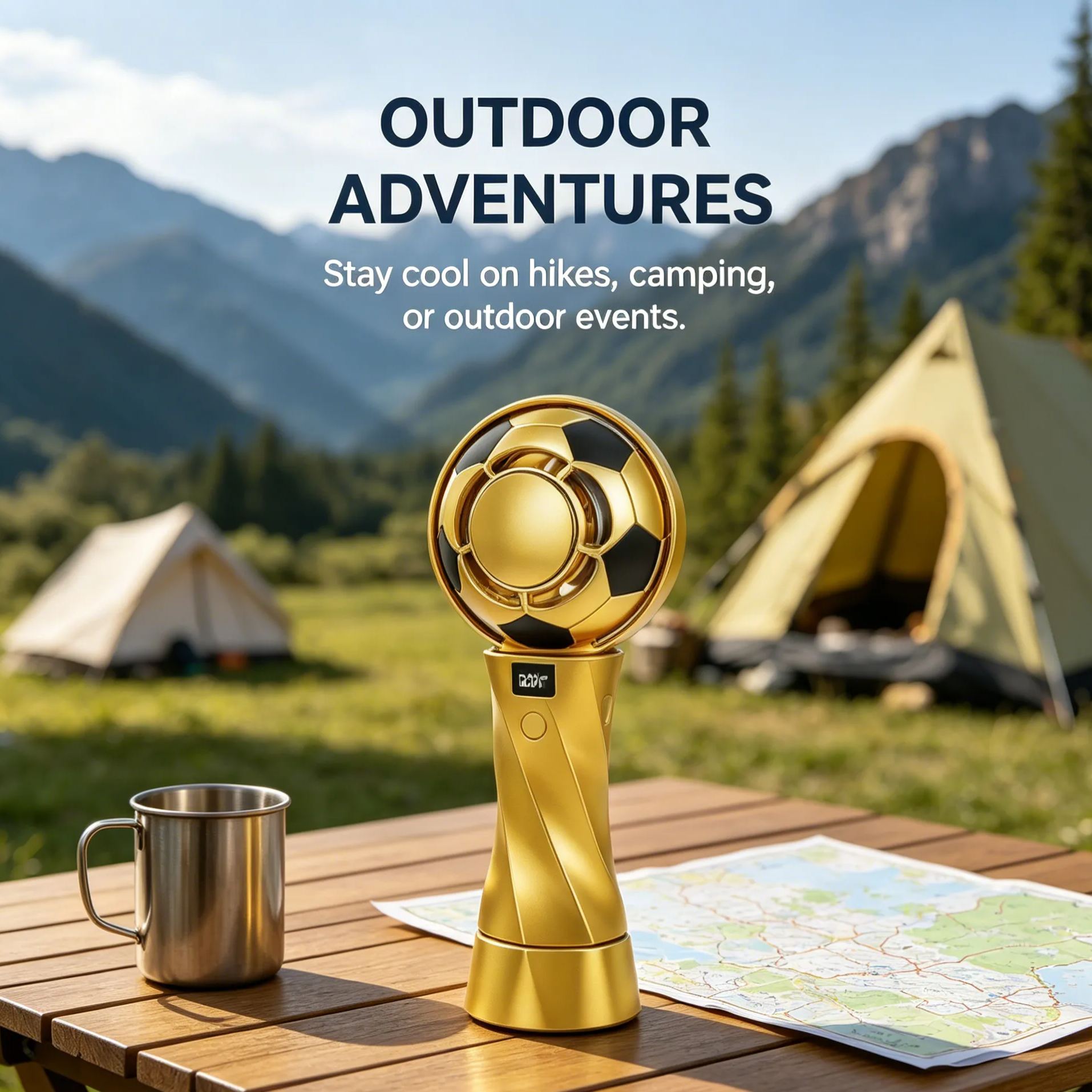 Soccer Ball Portable Fan – Stay Cool Anywhere ⚽